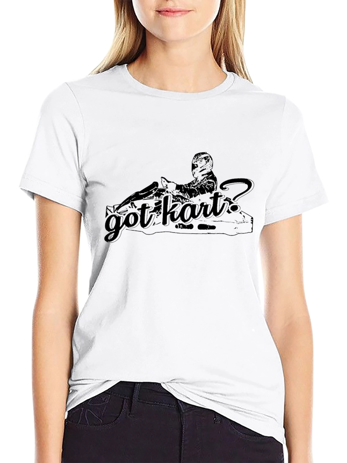 Got Kart? Black Graphic Tee - Racing Kart Design