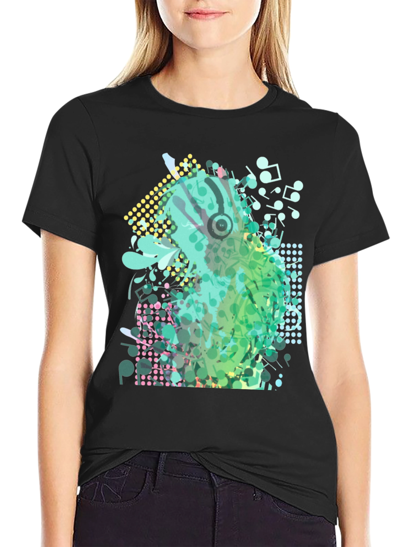Abstract Music Notes Graphic Tee