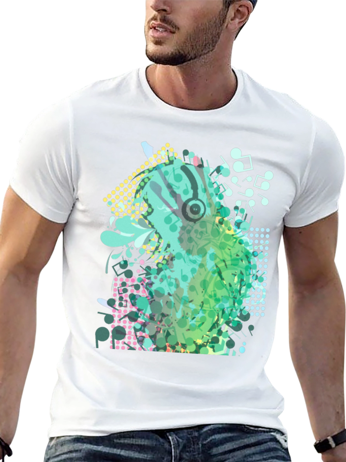 Abstract Music Notes Graphic Tee