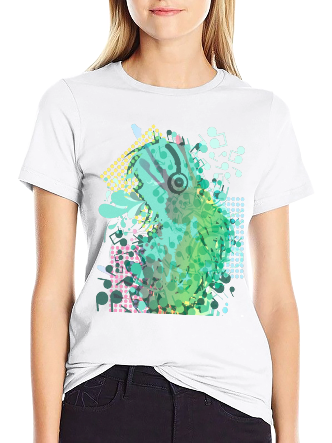 Abstract Music Notes Graphic Tee