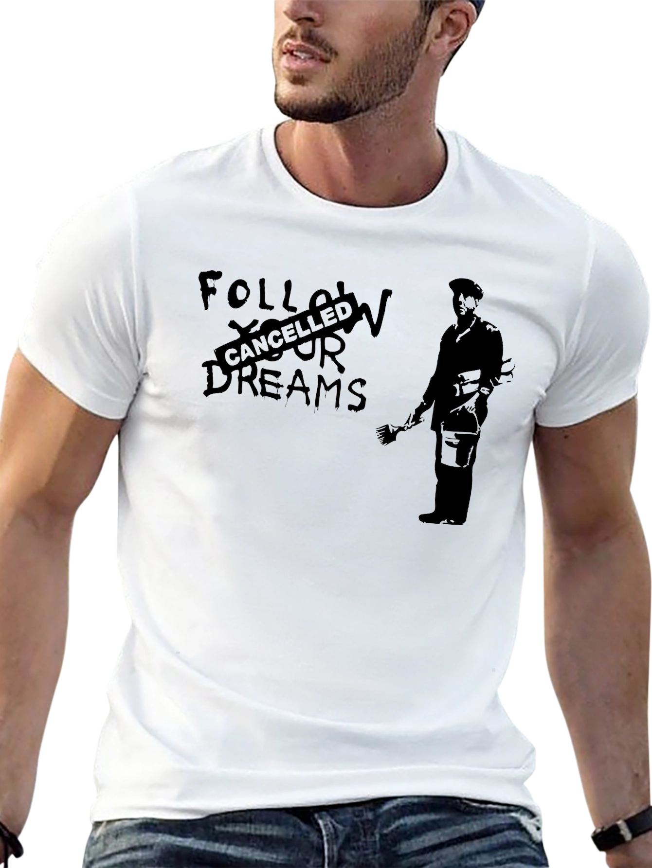 Cancelled Dreams Graphic Tee - Street Art Inspired