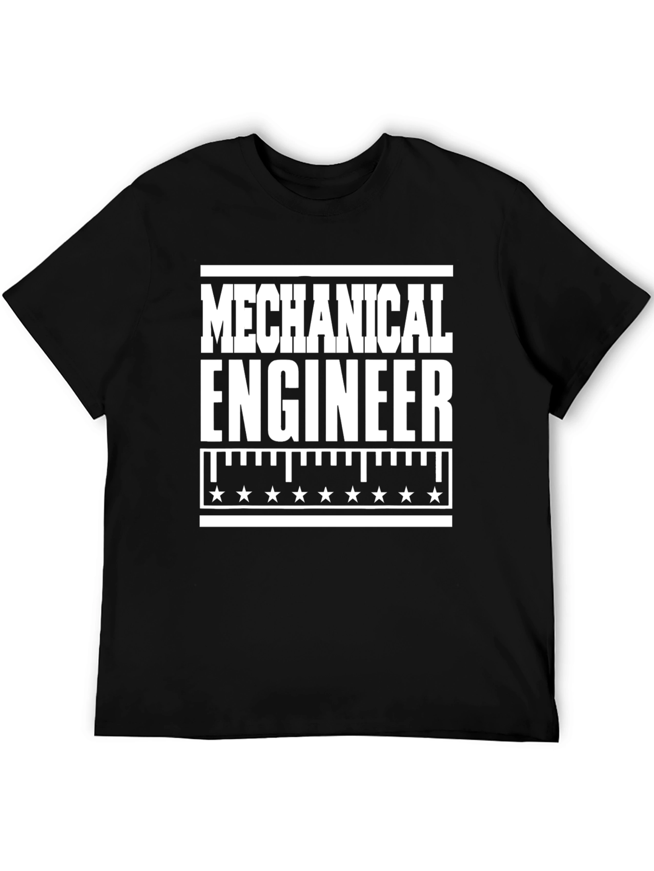 Mechanical Engineer Black Graphic T-Shirt