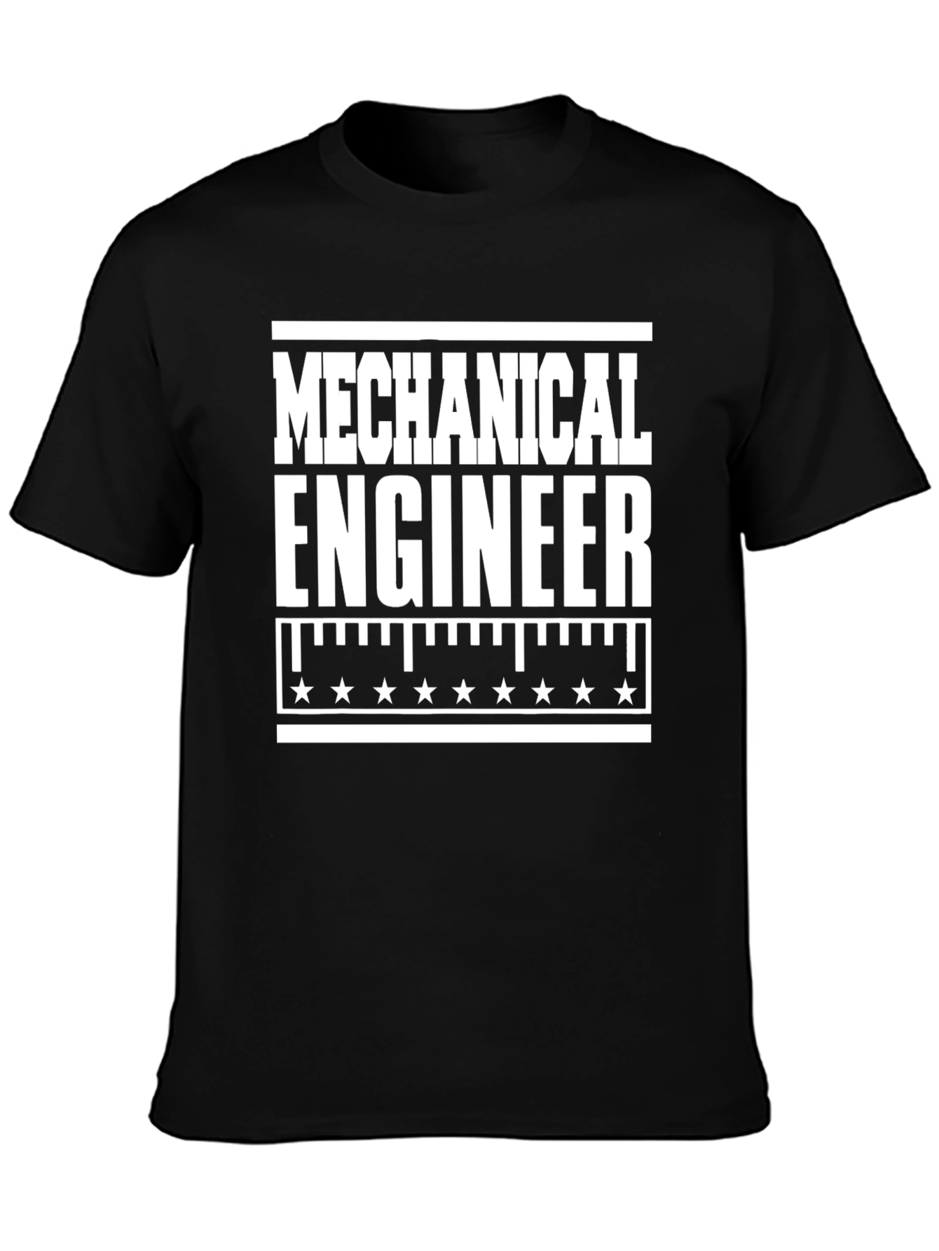 Mechanical Engineer Black Graphic T-Shirt