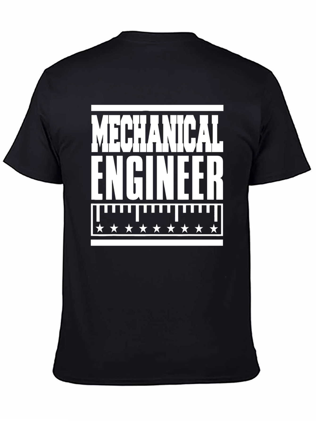 Mechanical Engineer Black Graphic T-Shirt