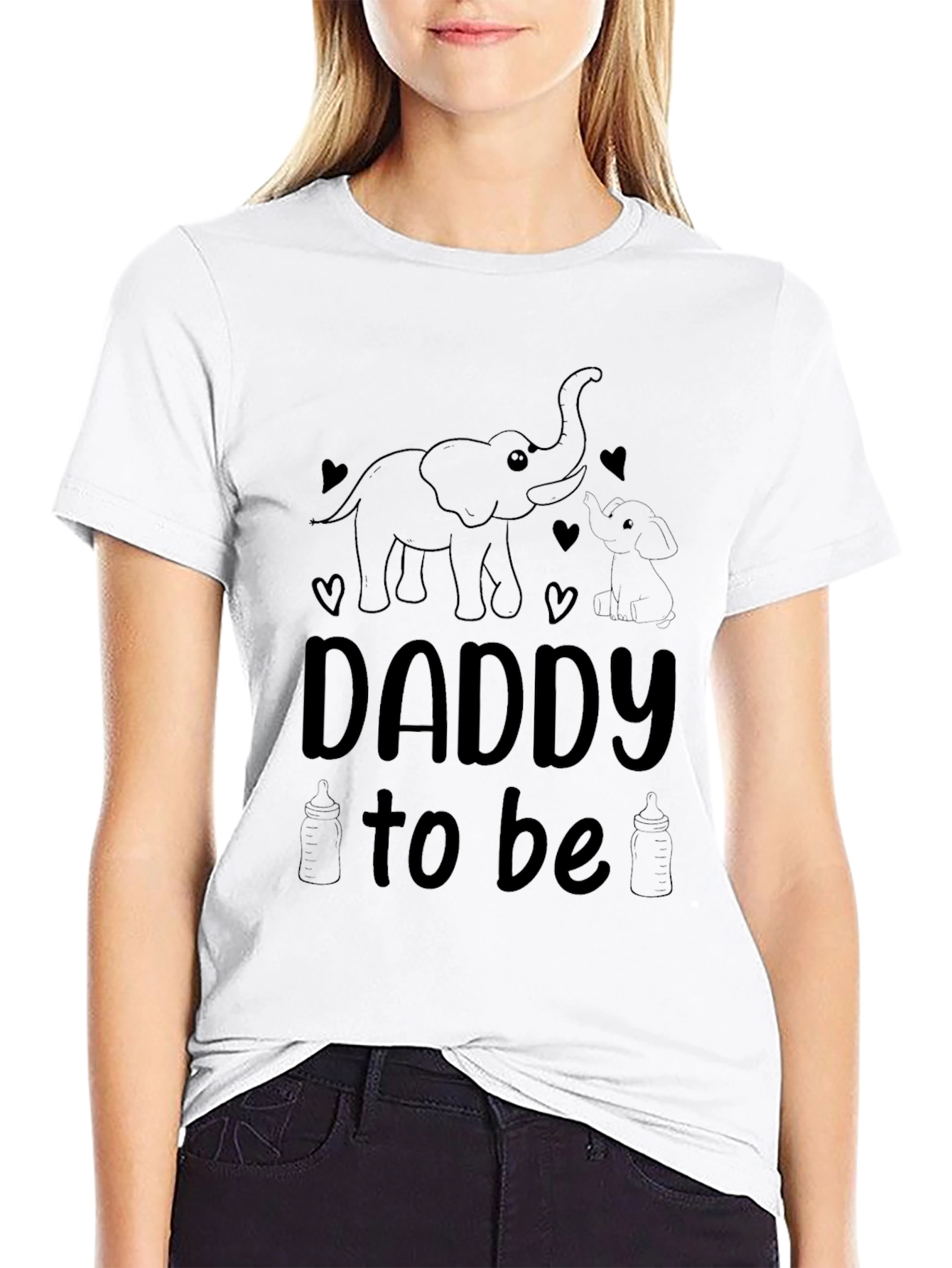 Daddy To Be Elephant Graphic Tee