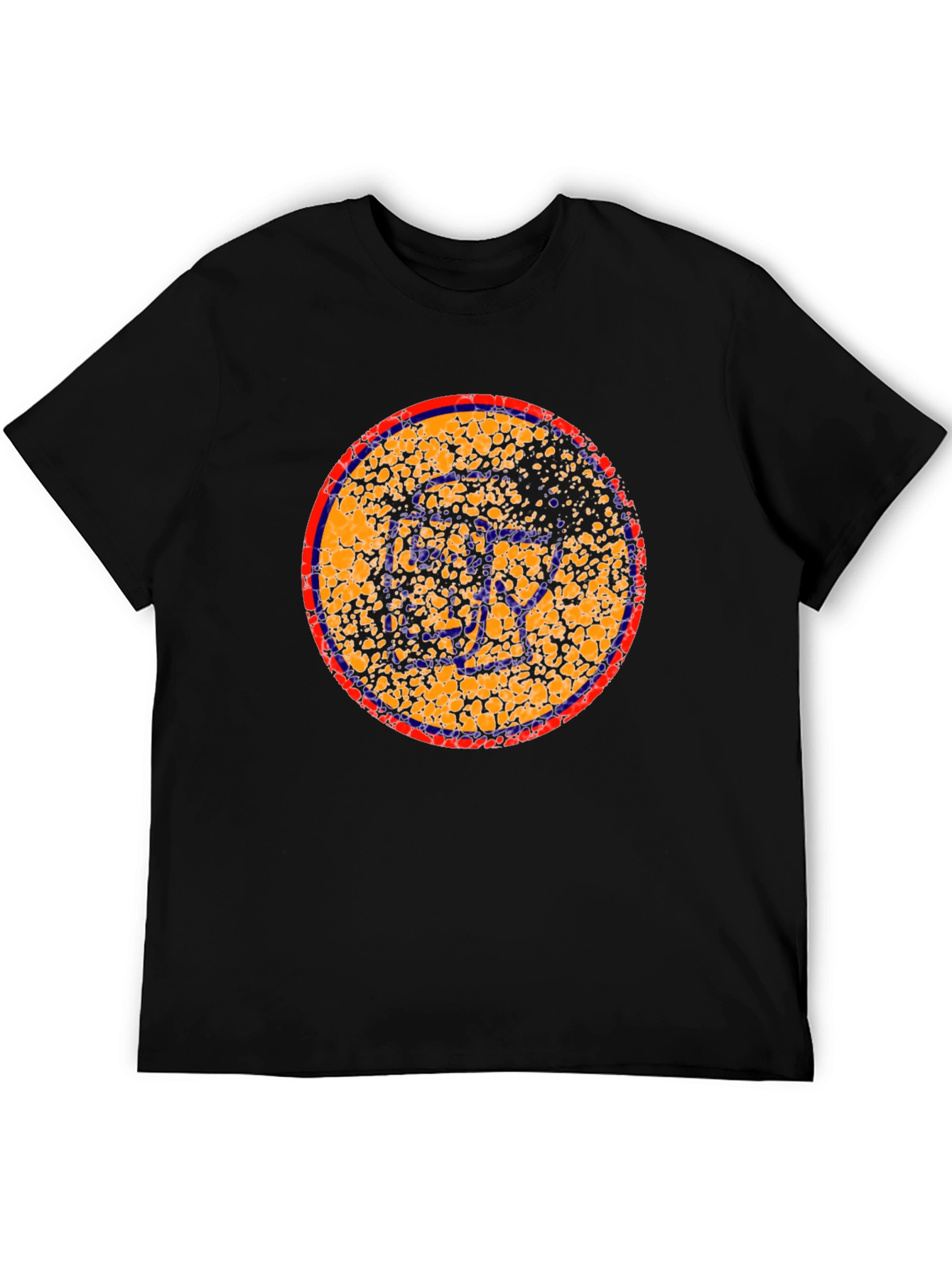 Abstract Circle Graphic Black T-Shirt