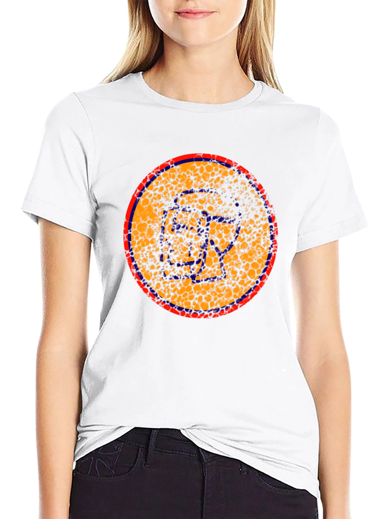 Abstract Circle Graphic Black T-Shirt