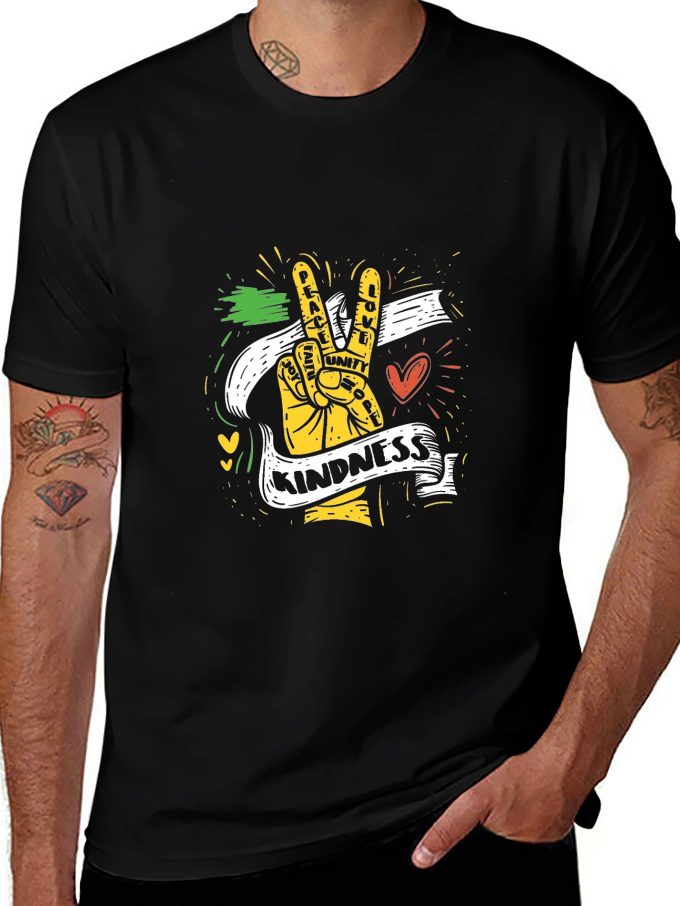 Peace Unity & Kindness Graphic T-Shirt