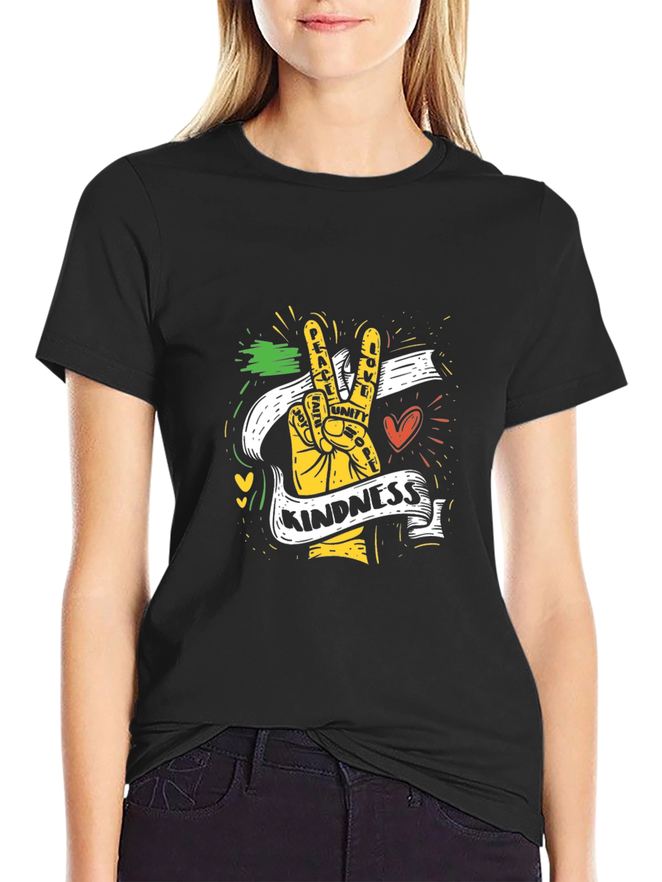 Peace Unity & Kindness Graphic T-Shirt