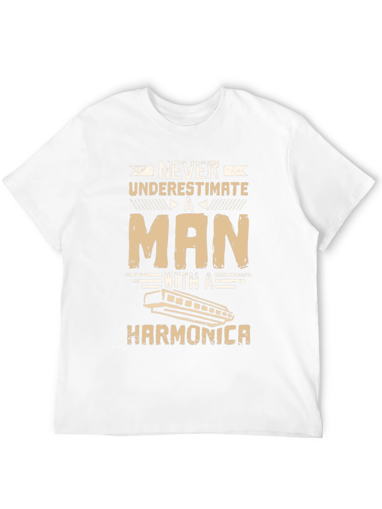 Harmonica Man Graphic Tee - Black Cotton Shirt