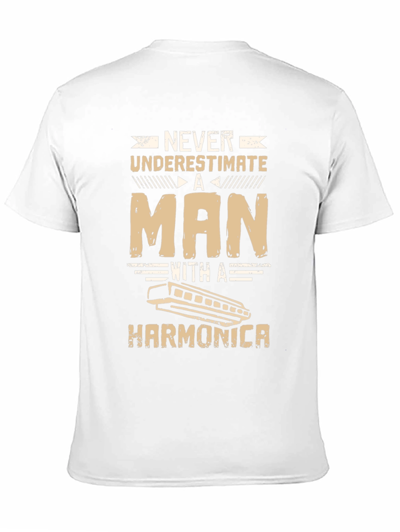 Harmonica Man Graphic Tee - Black Cotton Shirt