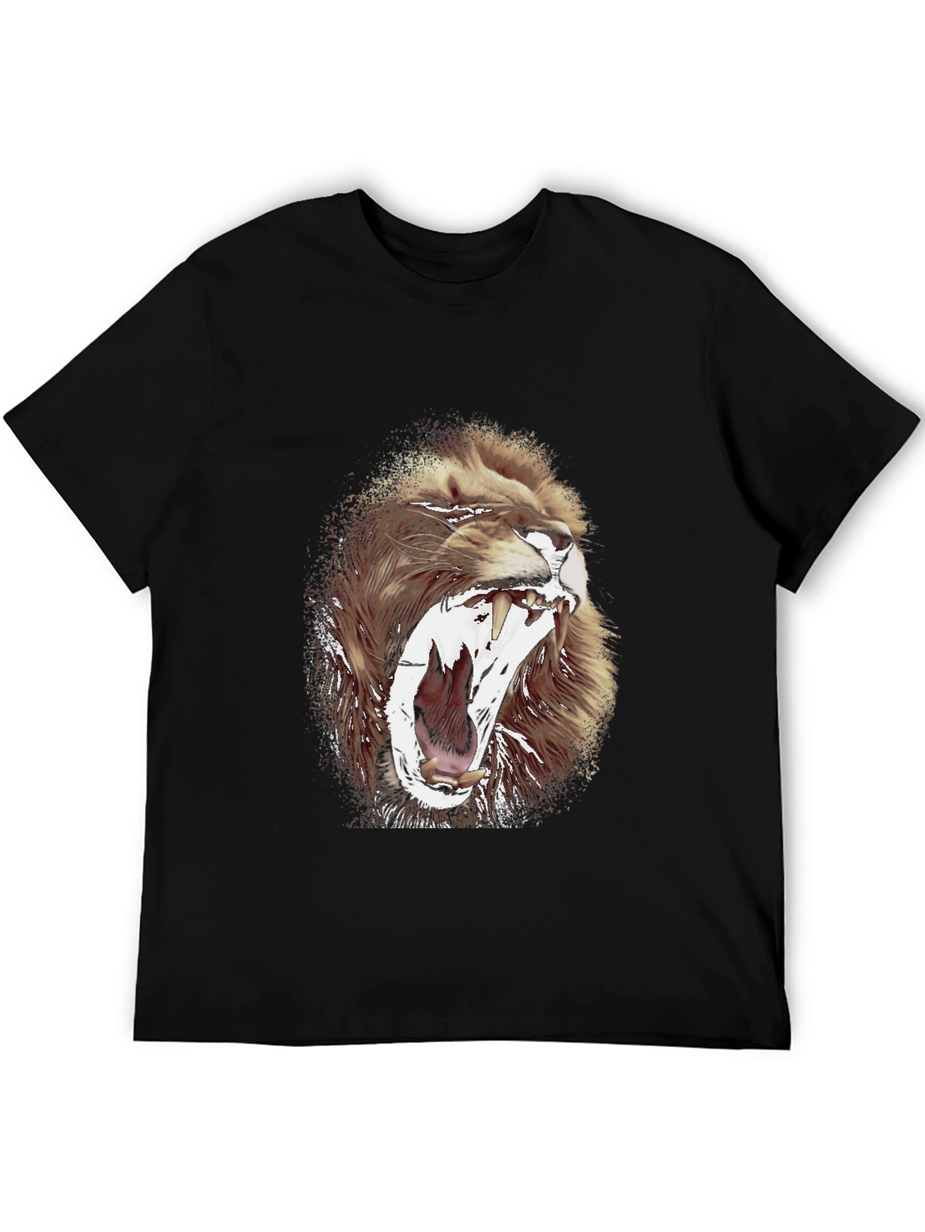 Lion Graphic Print Mens T-Shirt