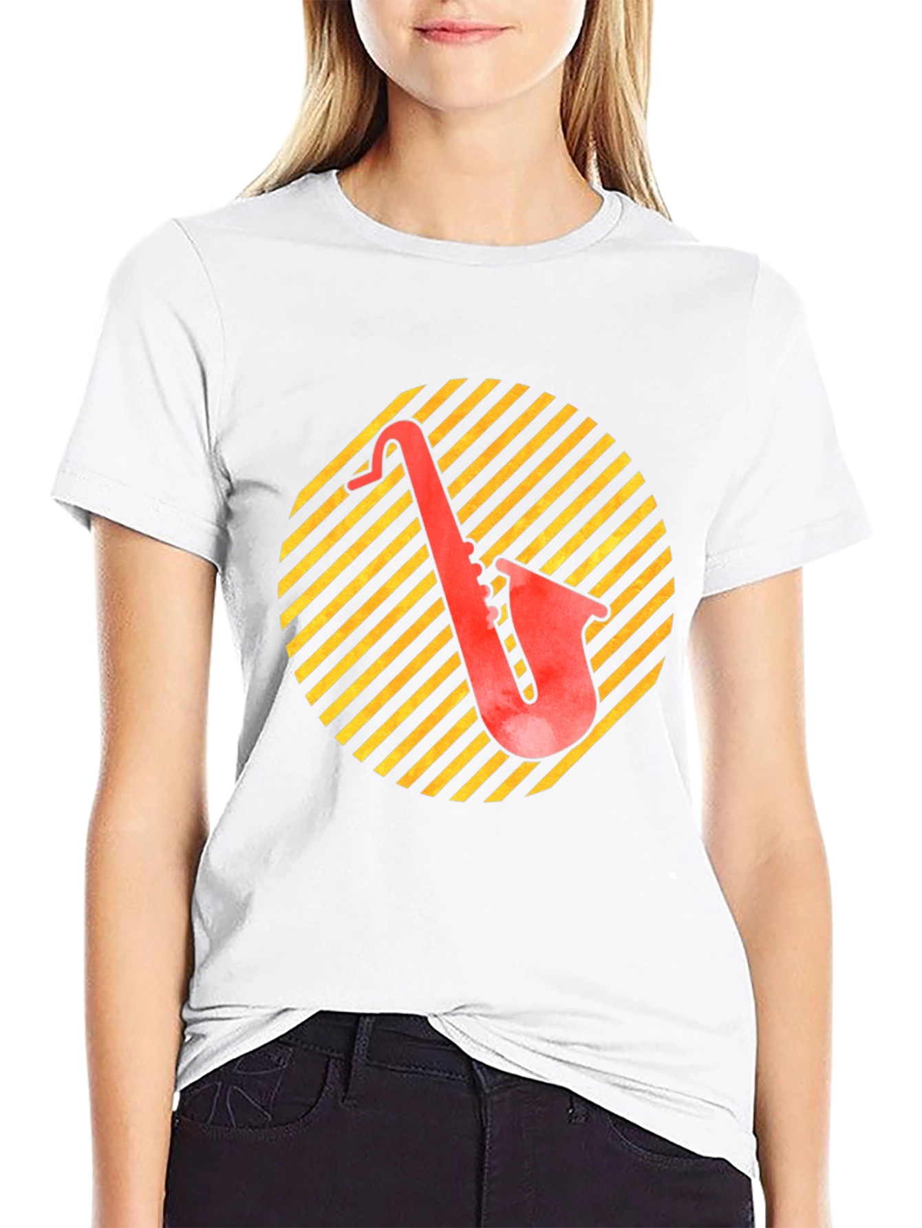 Retro Saxophone Graphic T-Shirt - Musician Tee