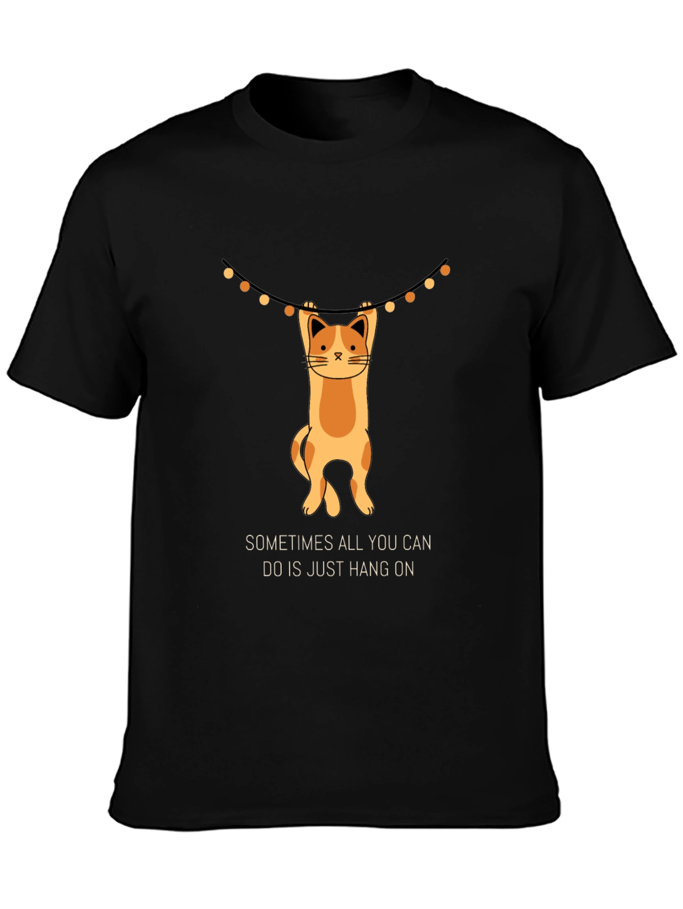 Hang On Cat T-Shirt - Funny Graphic Tee