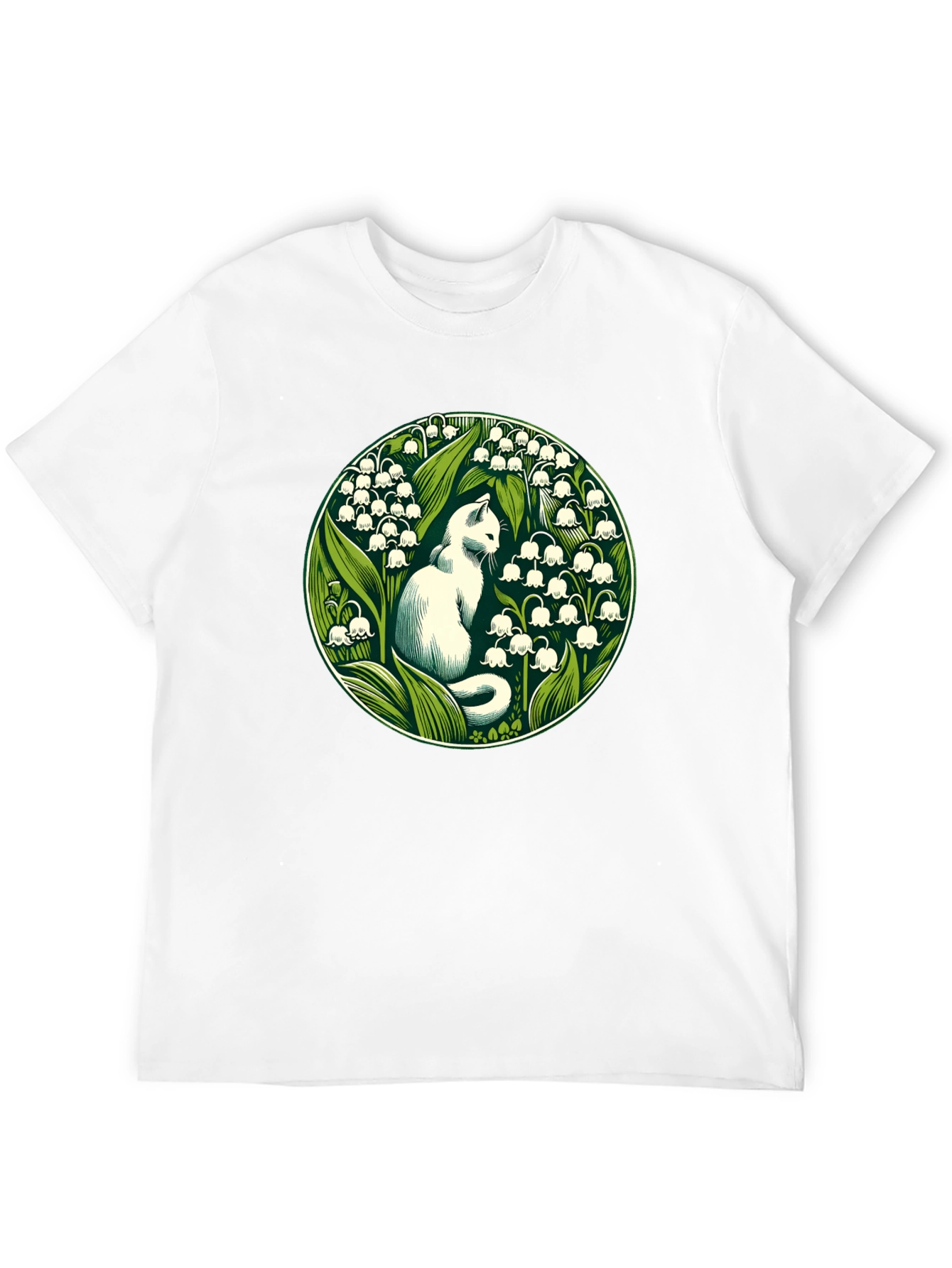 Cat & Lily of the Valley Graphic Tee