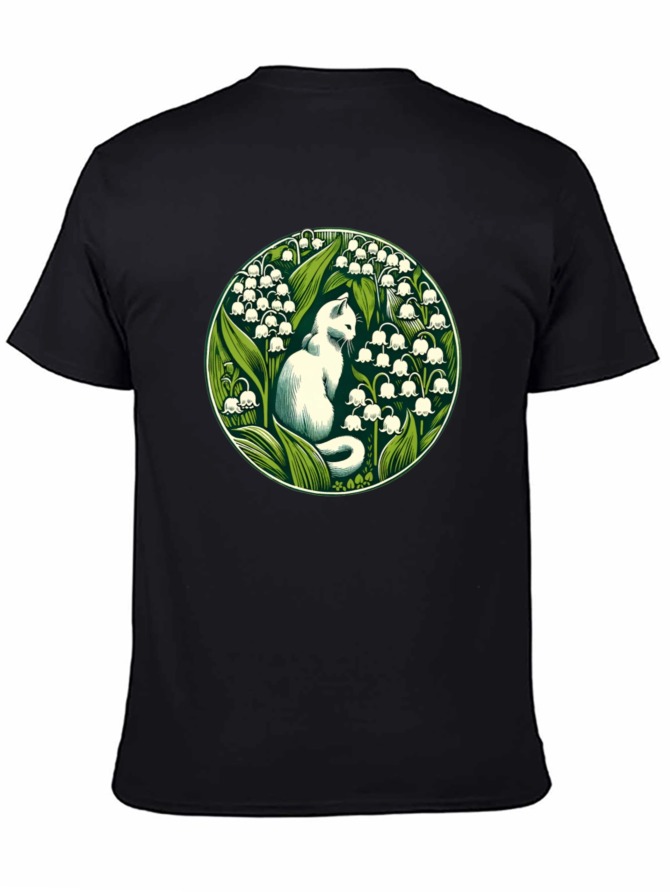 Cat & Lily of the Valley Graphic Tee