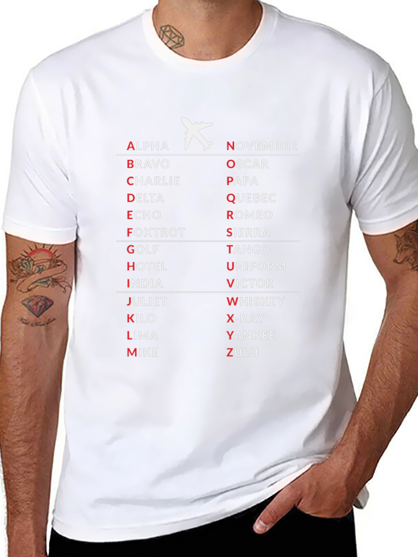 Aviation Alphabet T-Shirt - Pilot Aviation Enthusiast Gift