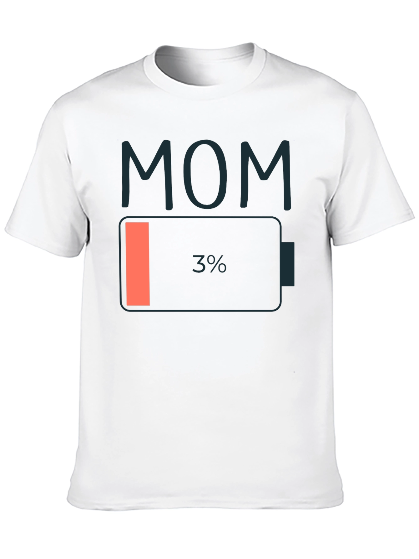 Mom Low Battery T-Shirt - Funny Mothers Day Gift