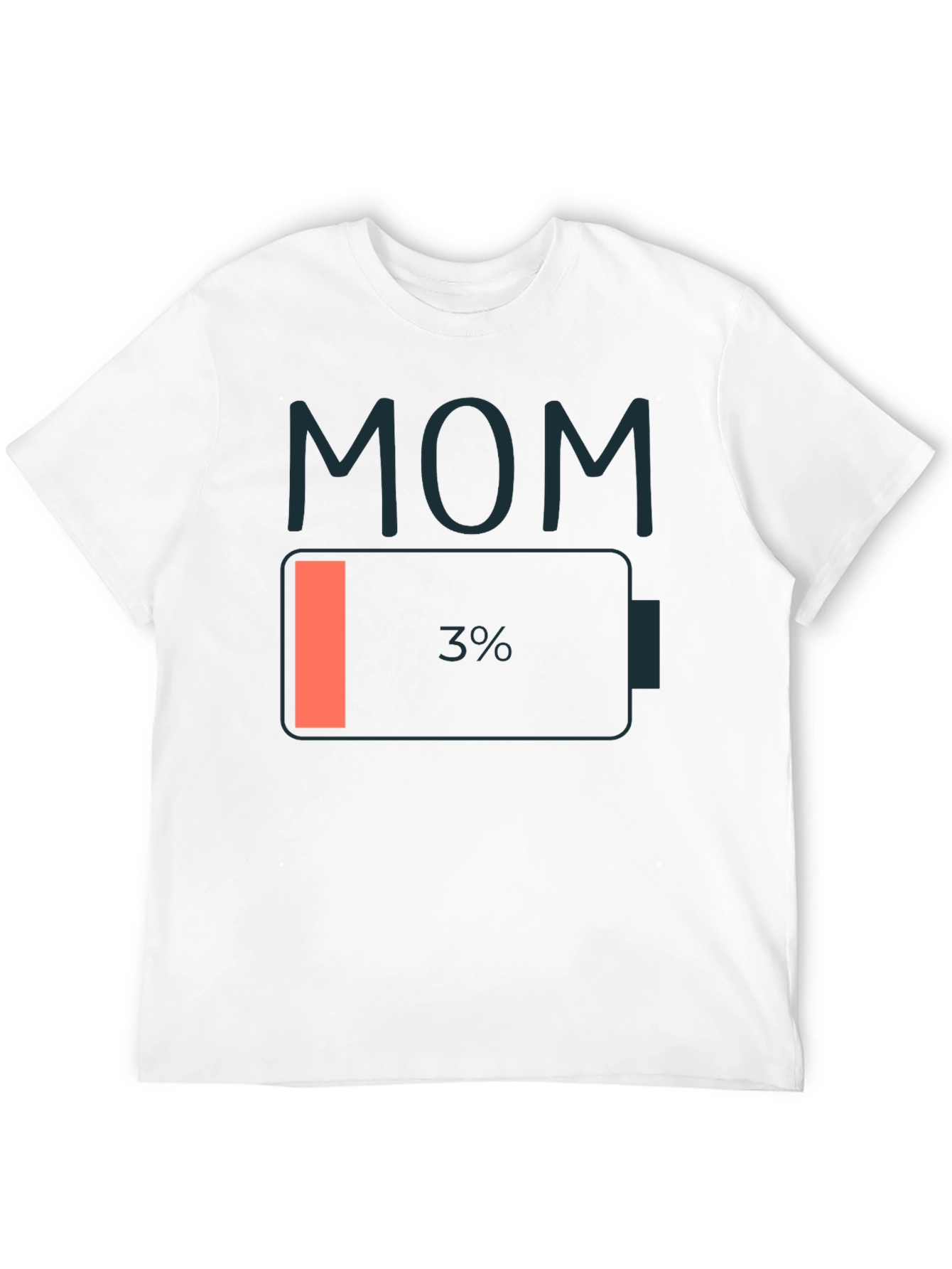 Mom Low Battery T-Shirt - Funny Mothers Day Gift