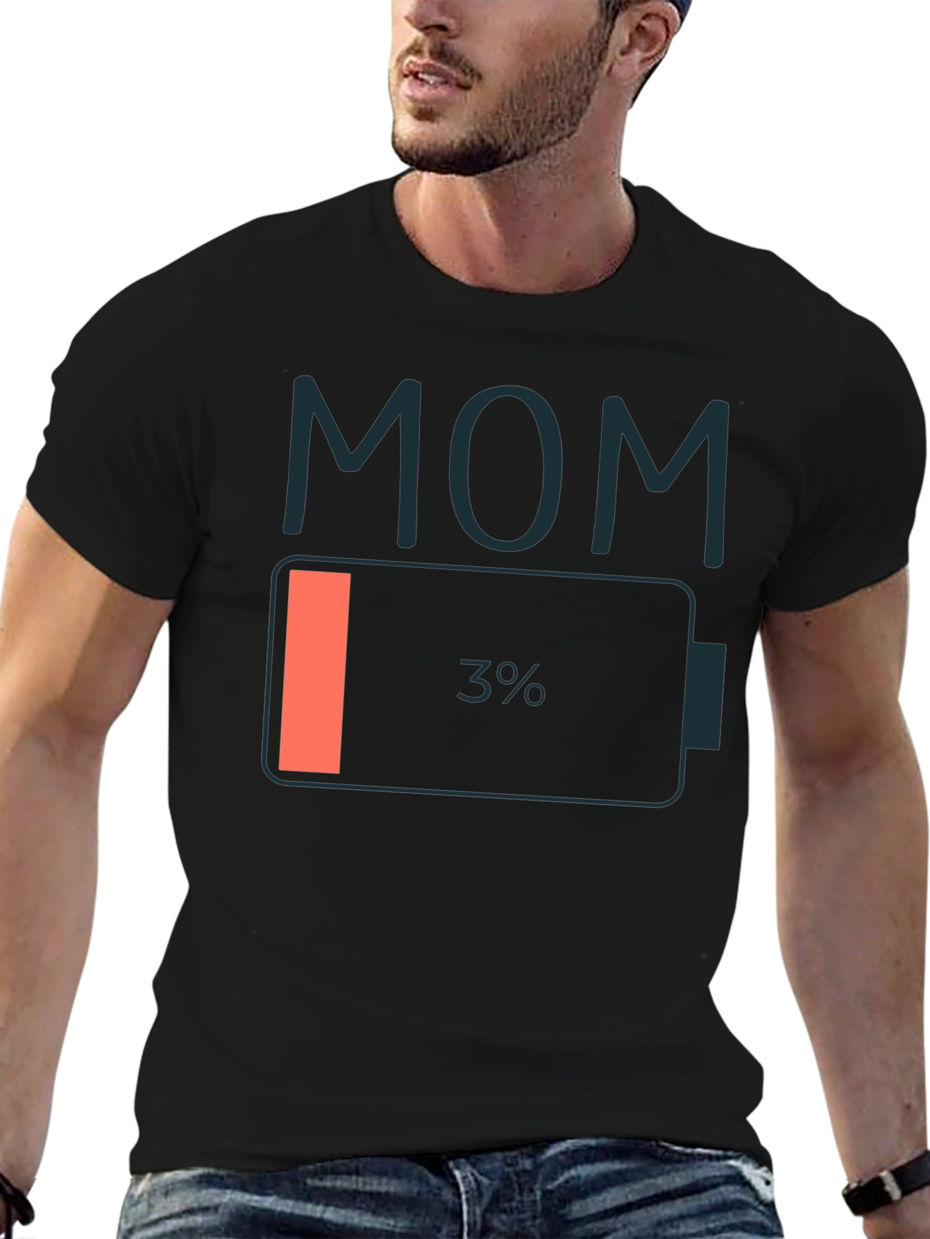 Mom Low Battery T-Shirt - Funny Mothers Day Gift