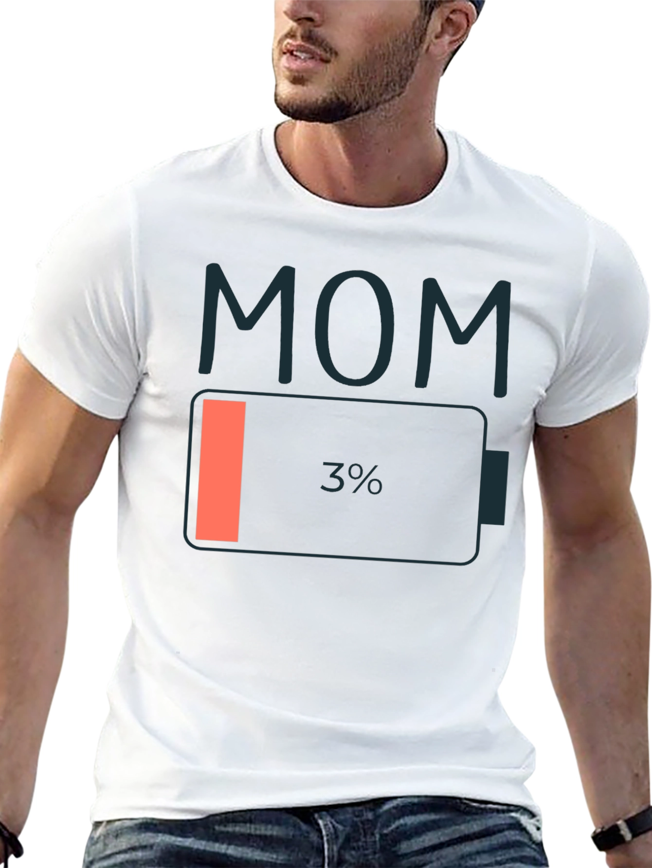 Mom Low Battery T-Shirt - Funny Mothers Day Gift