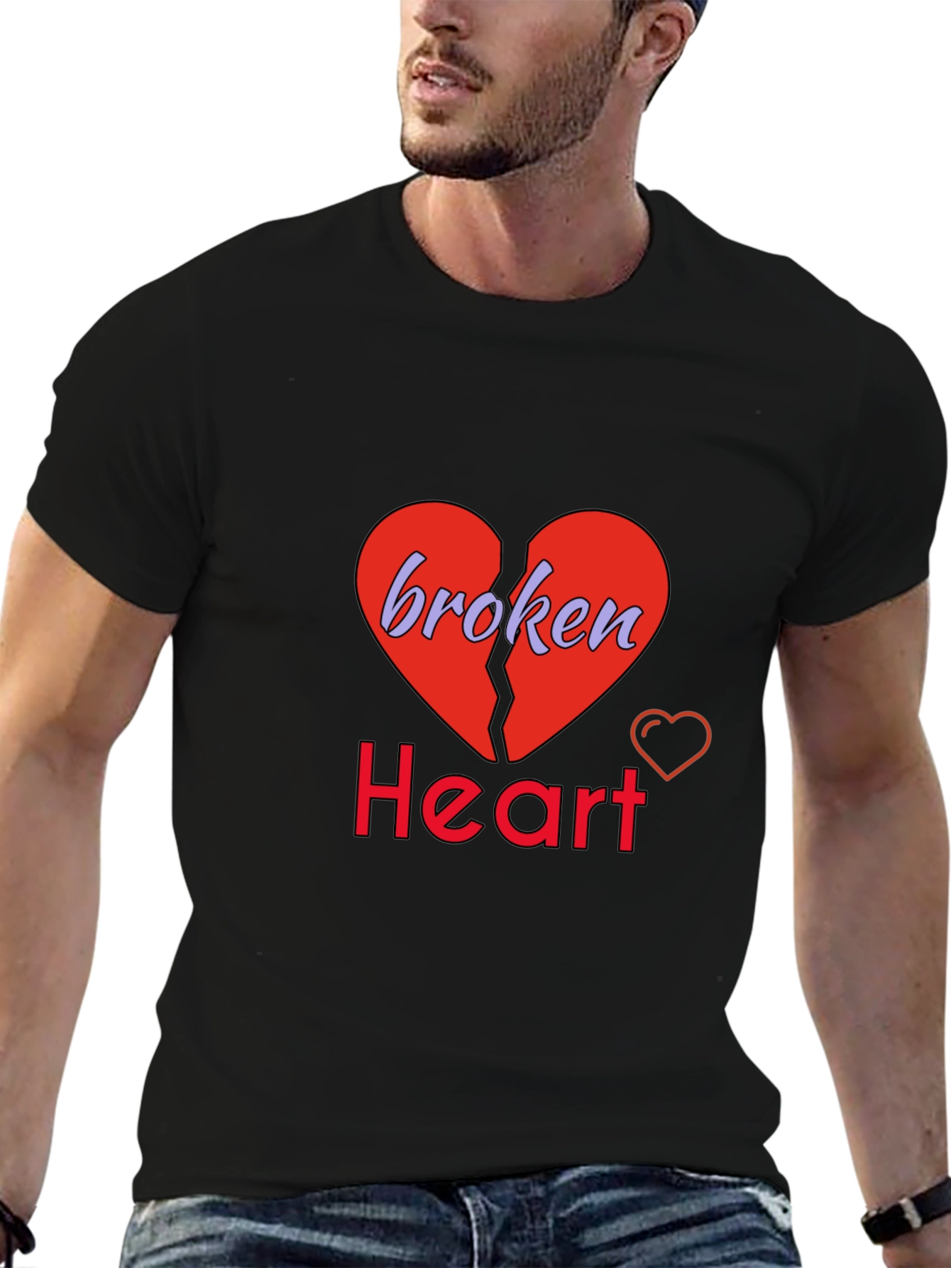 Broken Heart Graphic Tee - Trendy Unisex T-Shirt
