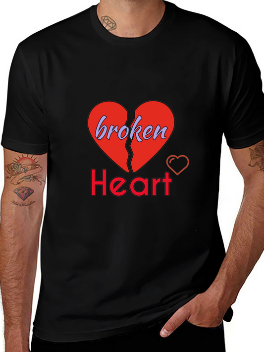 Broken Heart Graphic Tee - Trendy Unisex T-Shirt