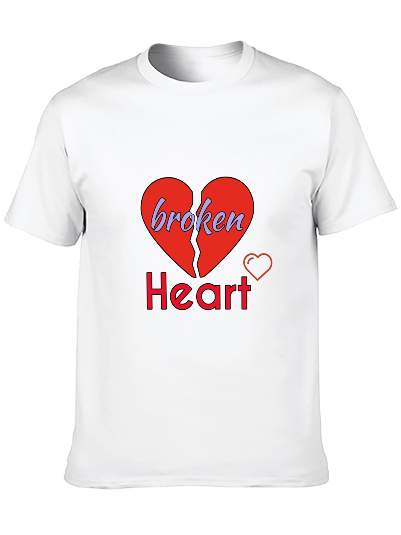 Broken Heart Graphic Tee - Trendy Unisex T-Shirt