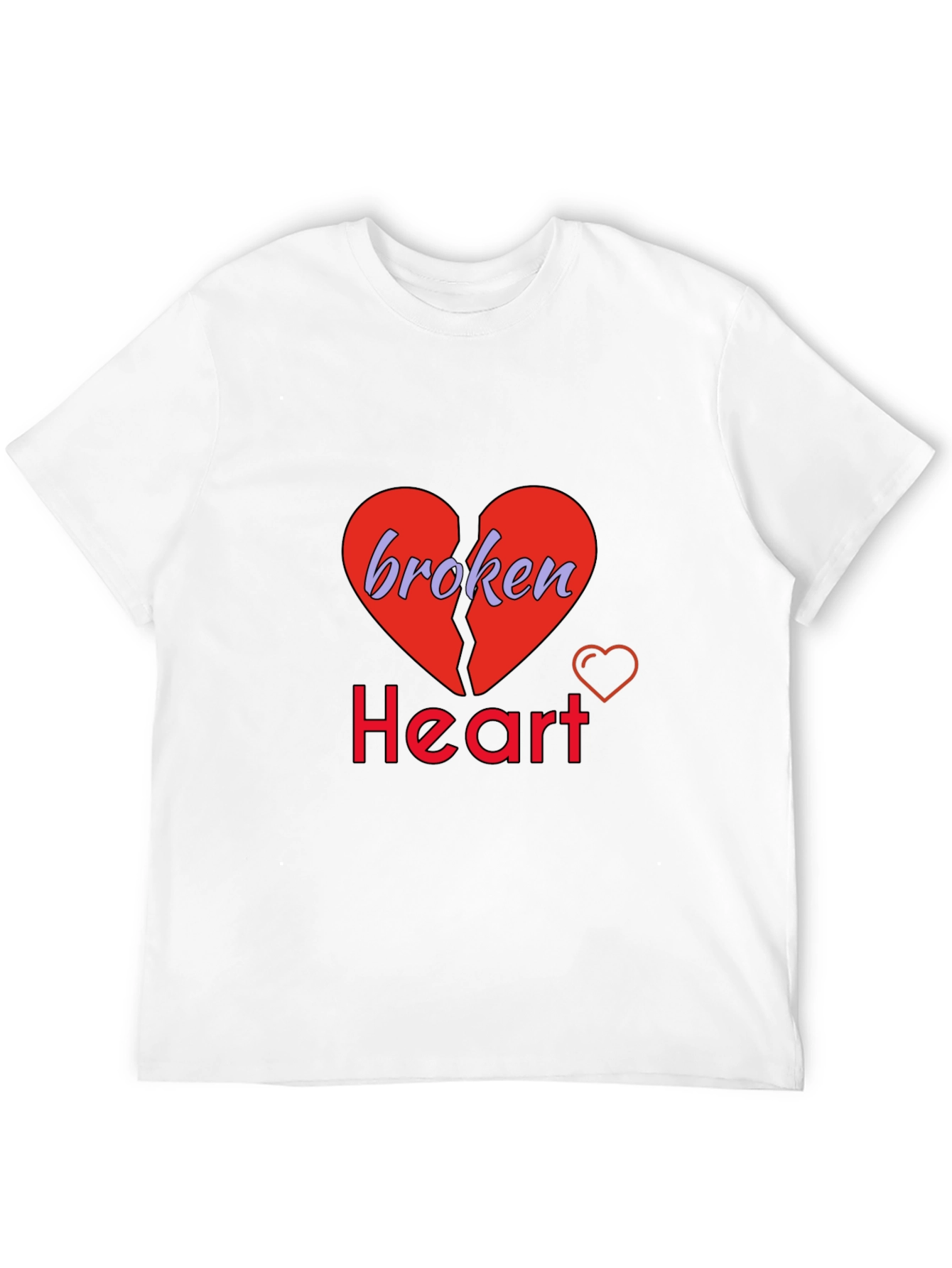 Broken Heart Graphic Tee - Trendy Unisex T-Shirt