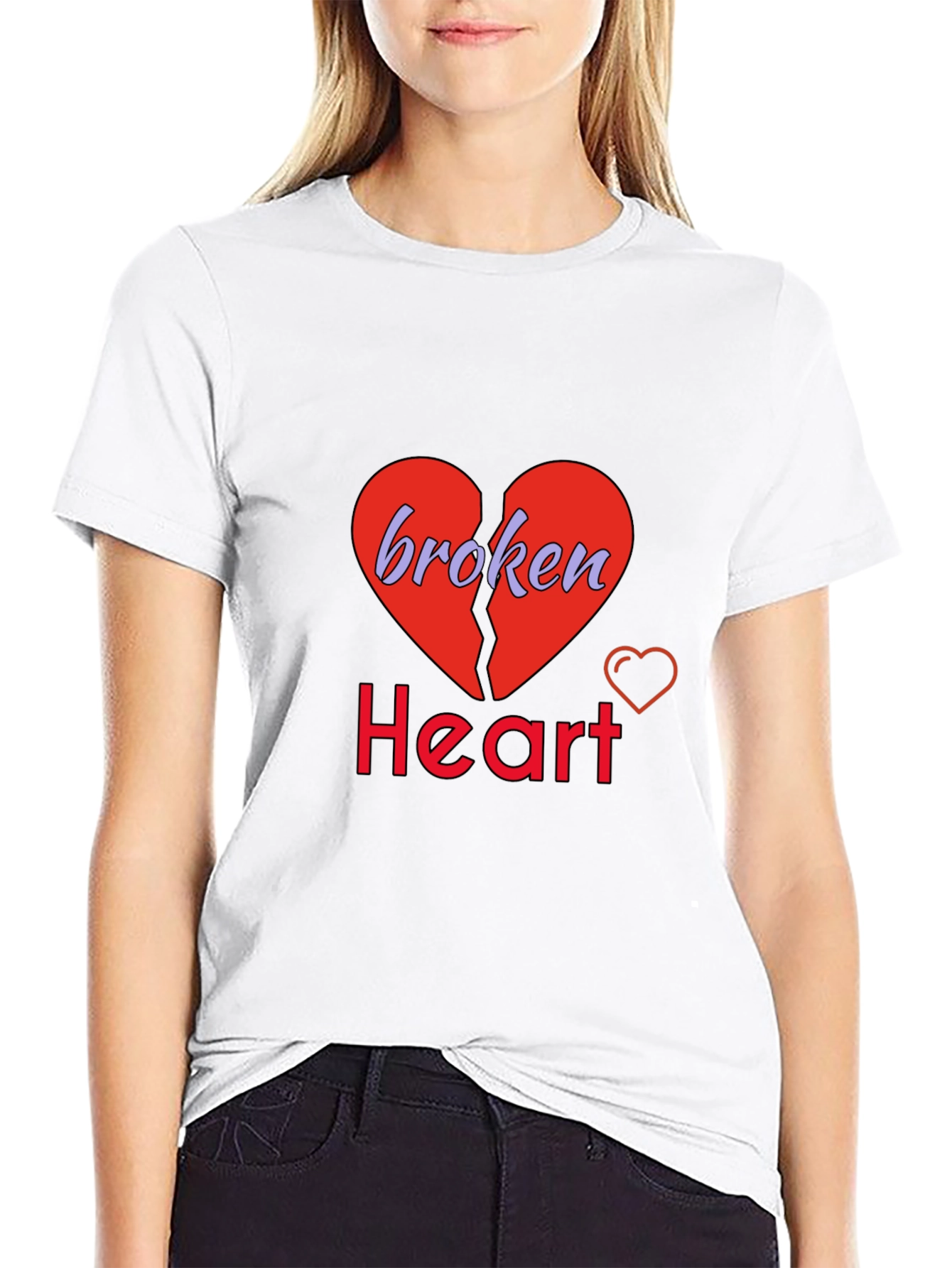 Broken Heart Graphic Tee - Trendy Unisex T-Shirt