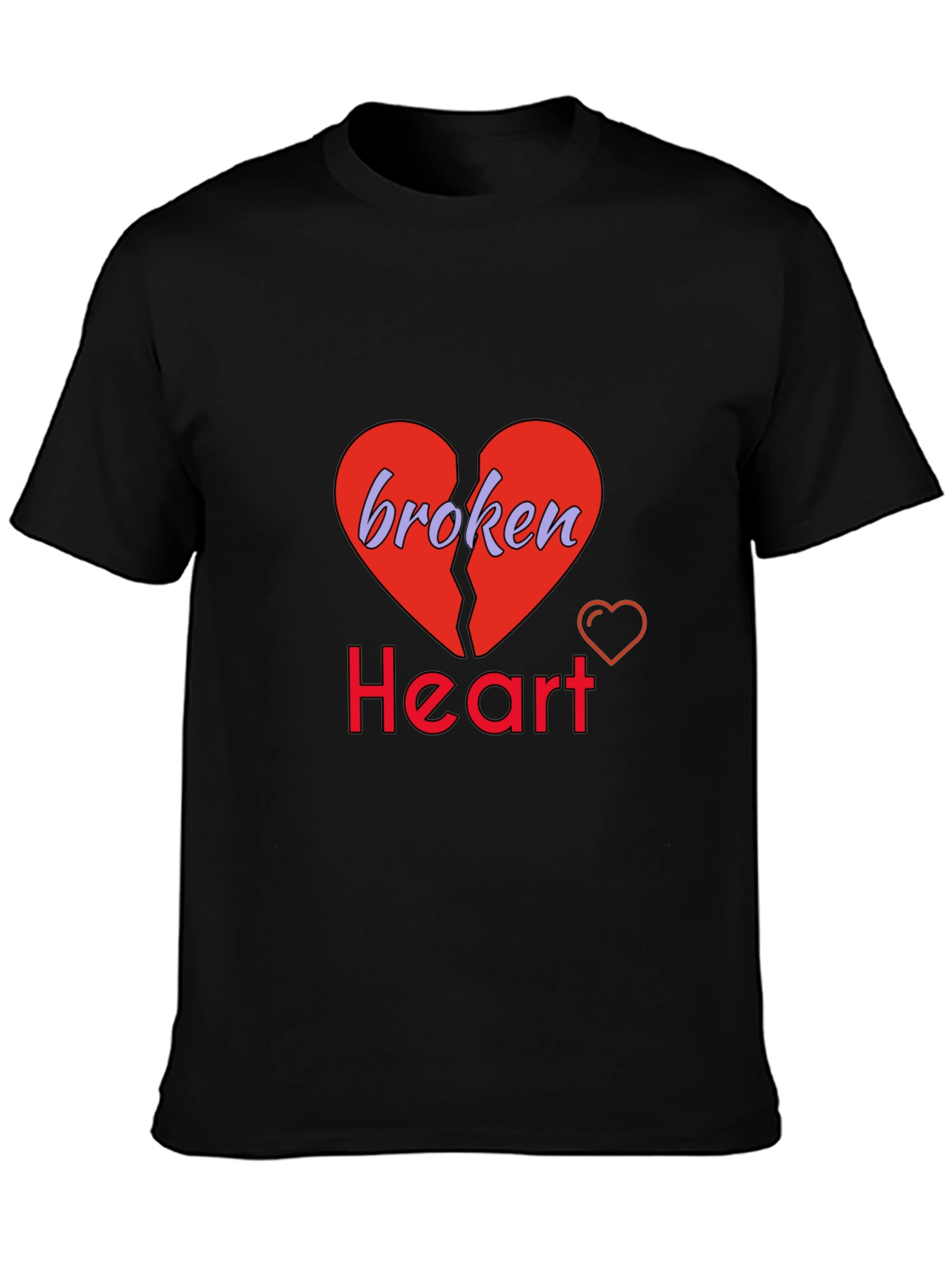 Broken Heart Graphic Tee - Trendy Unisex T-Shirt