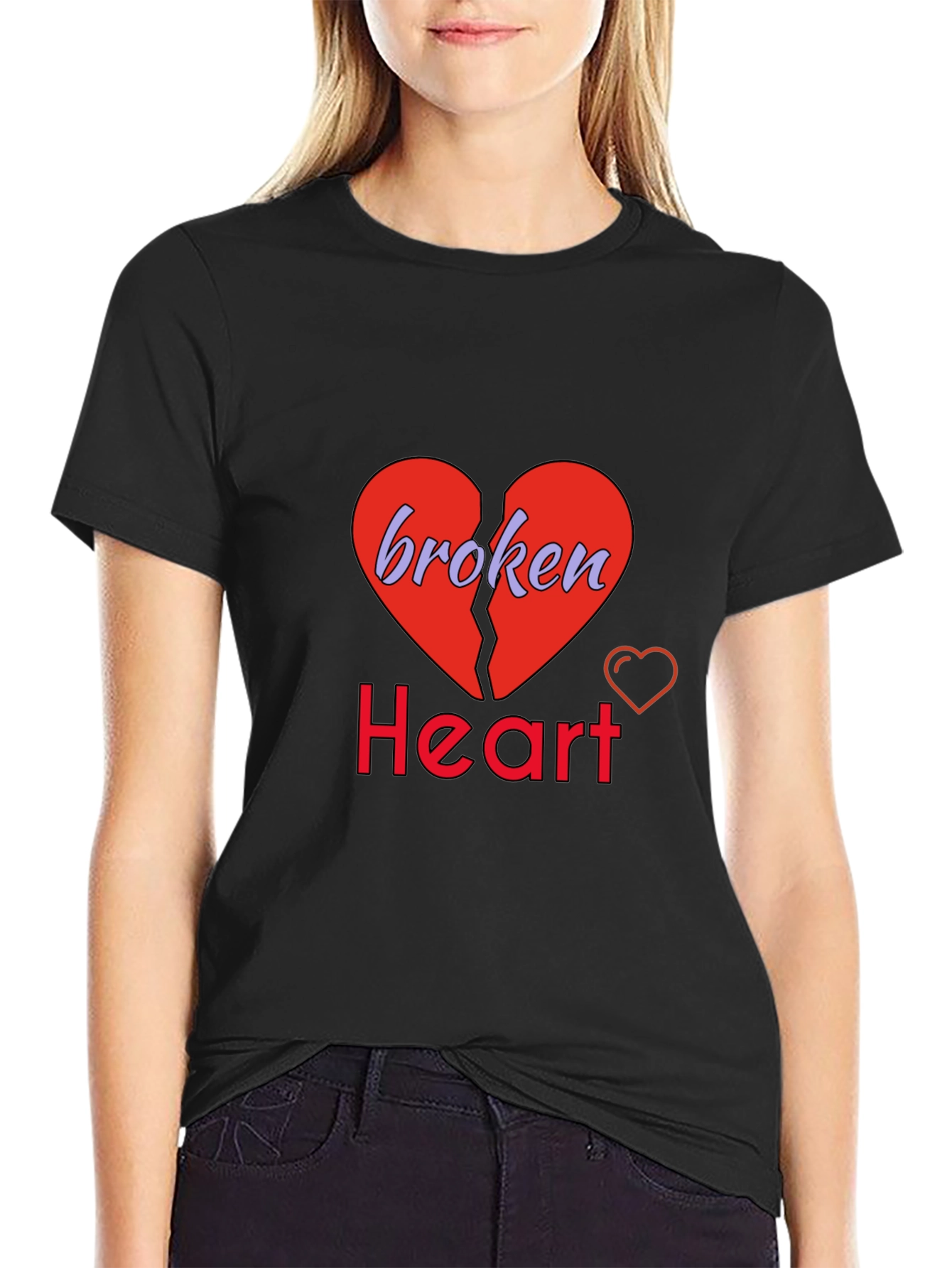 Broken Heart Graphic Tee - Trendy Unisex T-Shirt