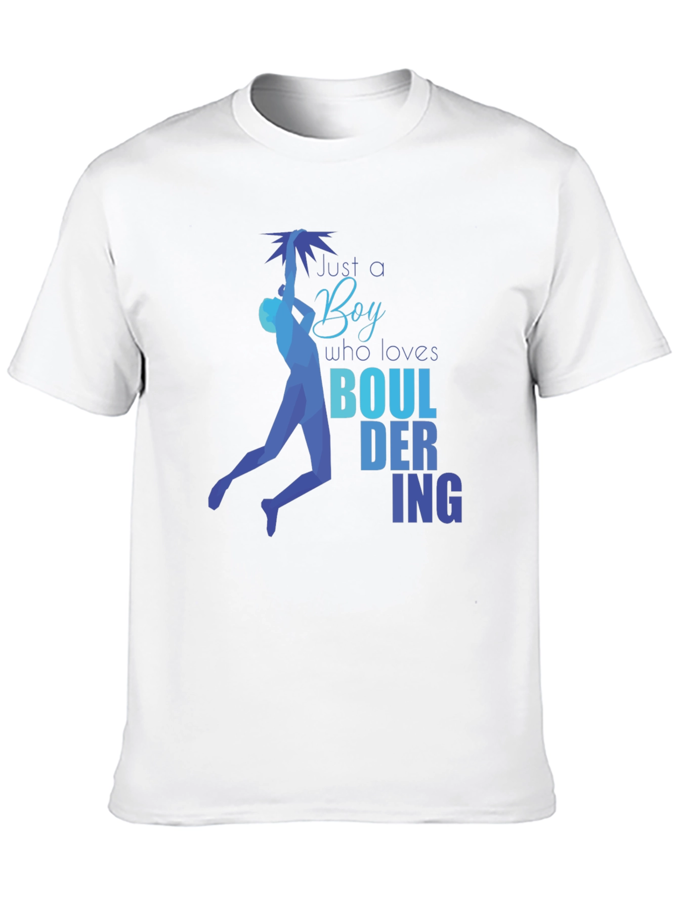 Bouldering Boy Graphic T-Shirt - Climbing Enthusiast Tee