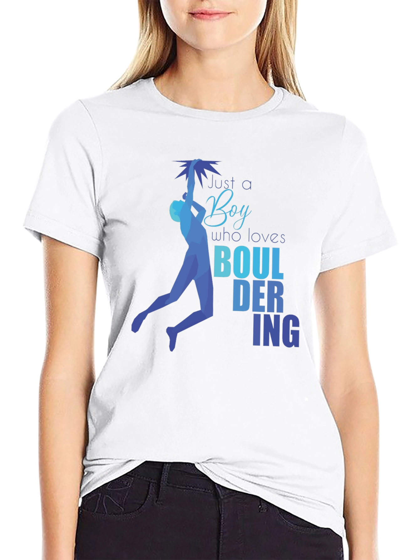 Bouldering Boy Graphic T-Shirt - Climbing Enthusiast Tee