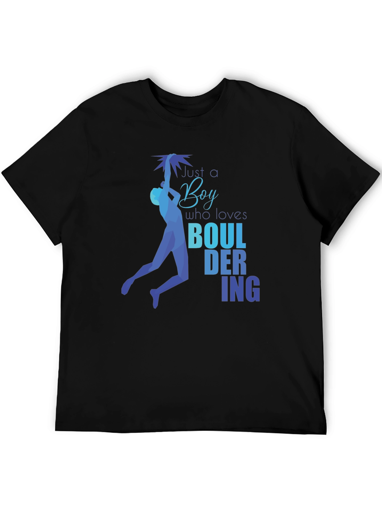 Bouldering Boy Graphic T-Shirt - Climbing Enthusiast Tee