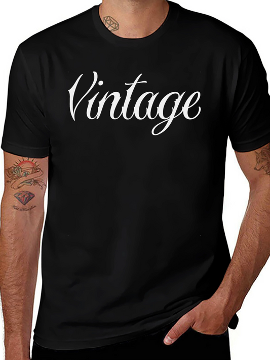 Vintage Script Black T-Shirt
