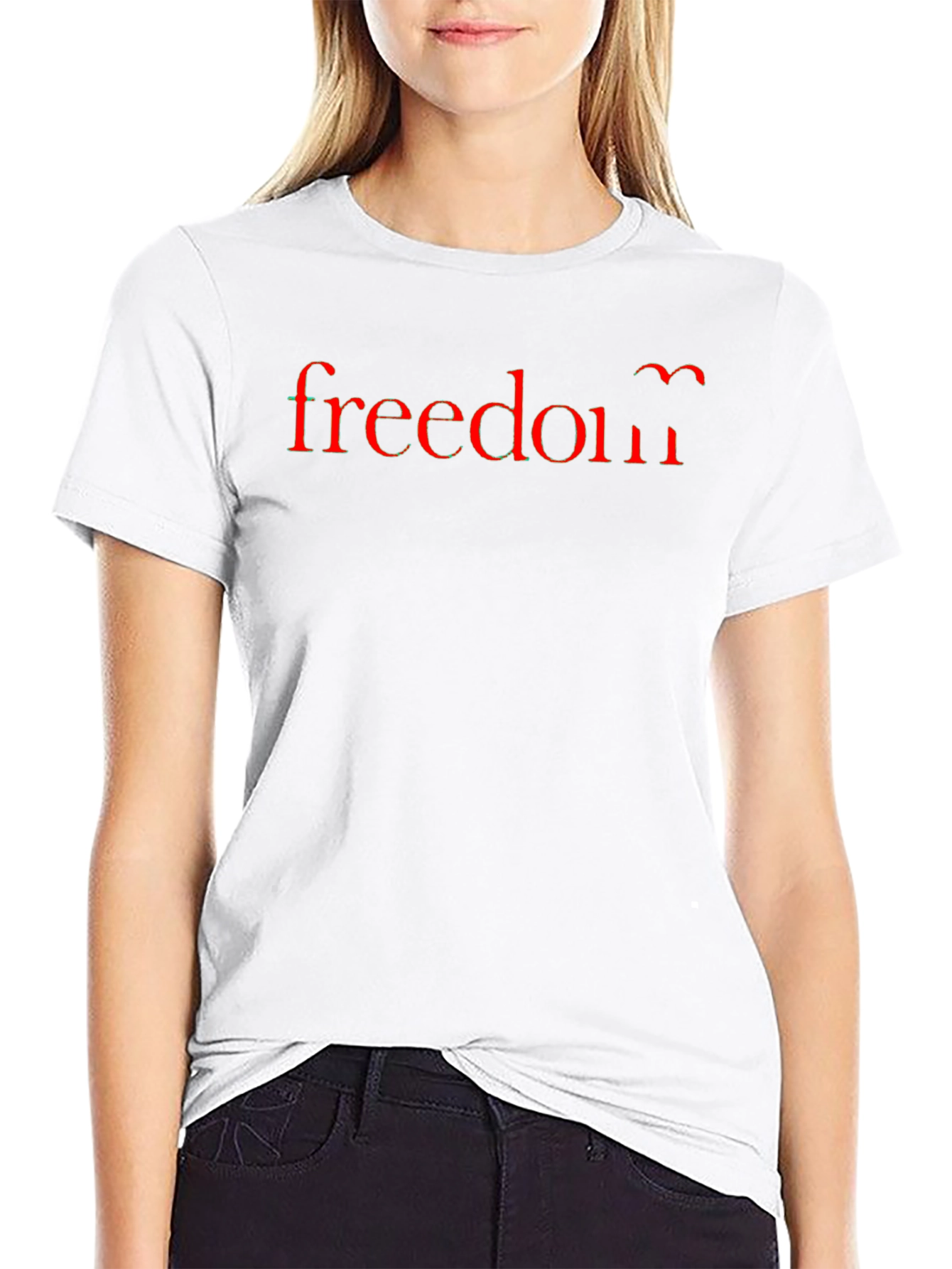Freedom Graphic Tee - Soft Black Cotton T-Shirt