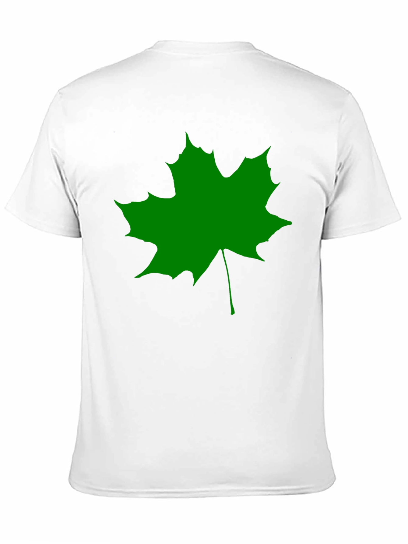 Green Maple Leaf Black T-Shirt