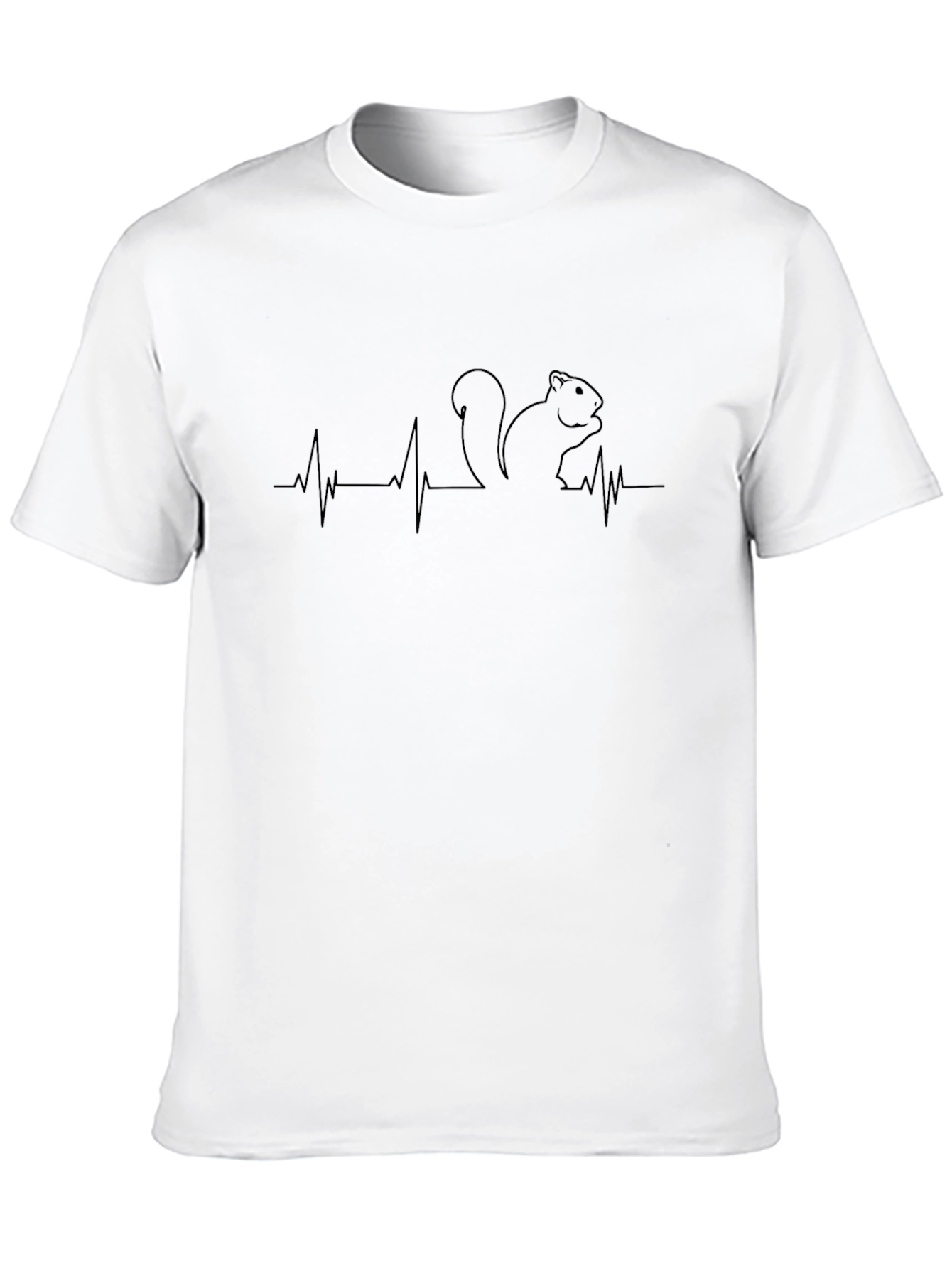Squirrel Heartbeat Graphic Tee - Mens Black T-Shirt
