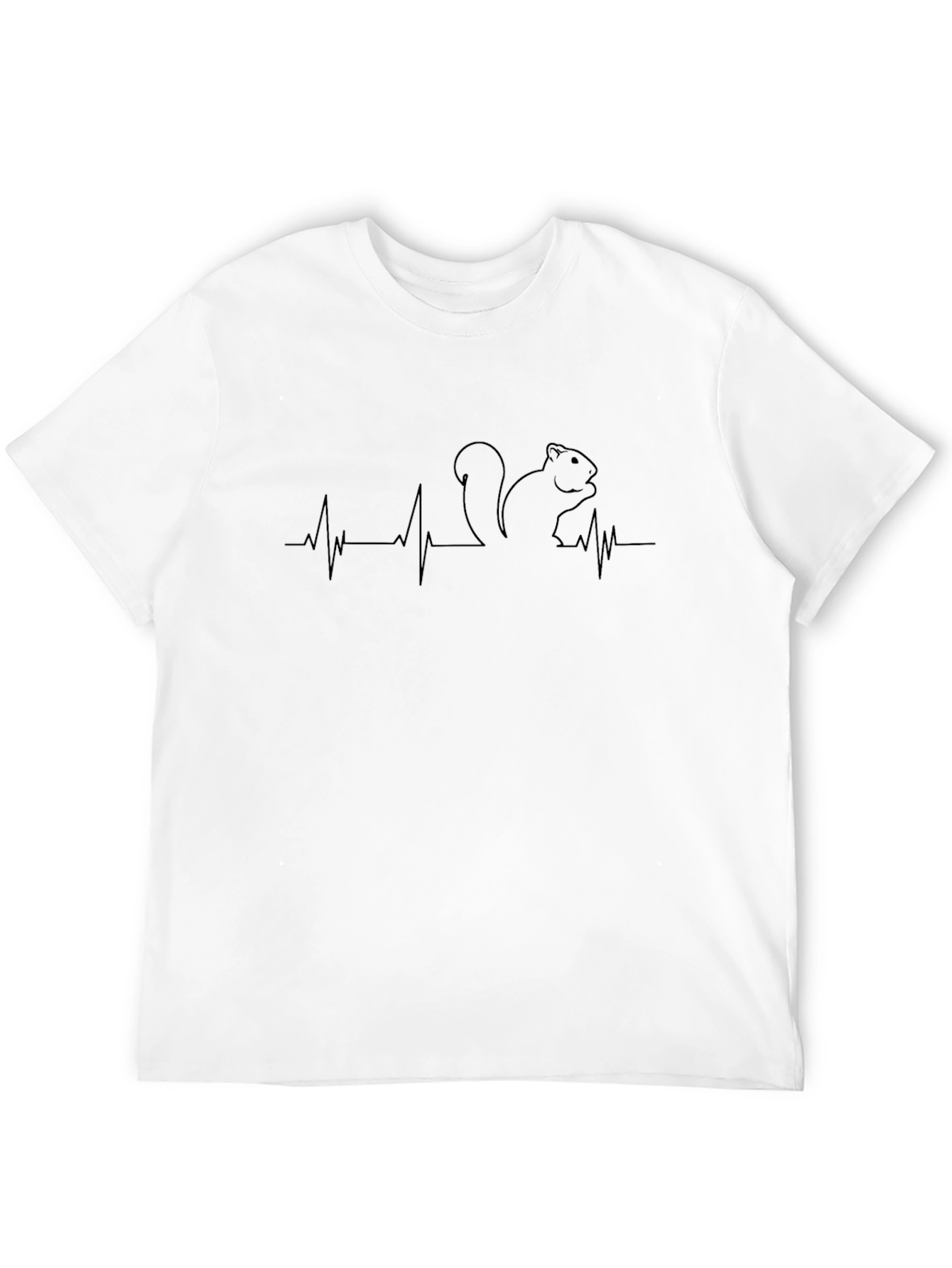 Squirrel Heartbeat Graphic Tee - Mens Black T-Shirt
