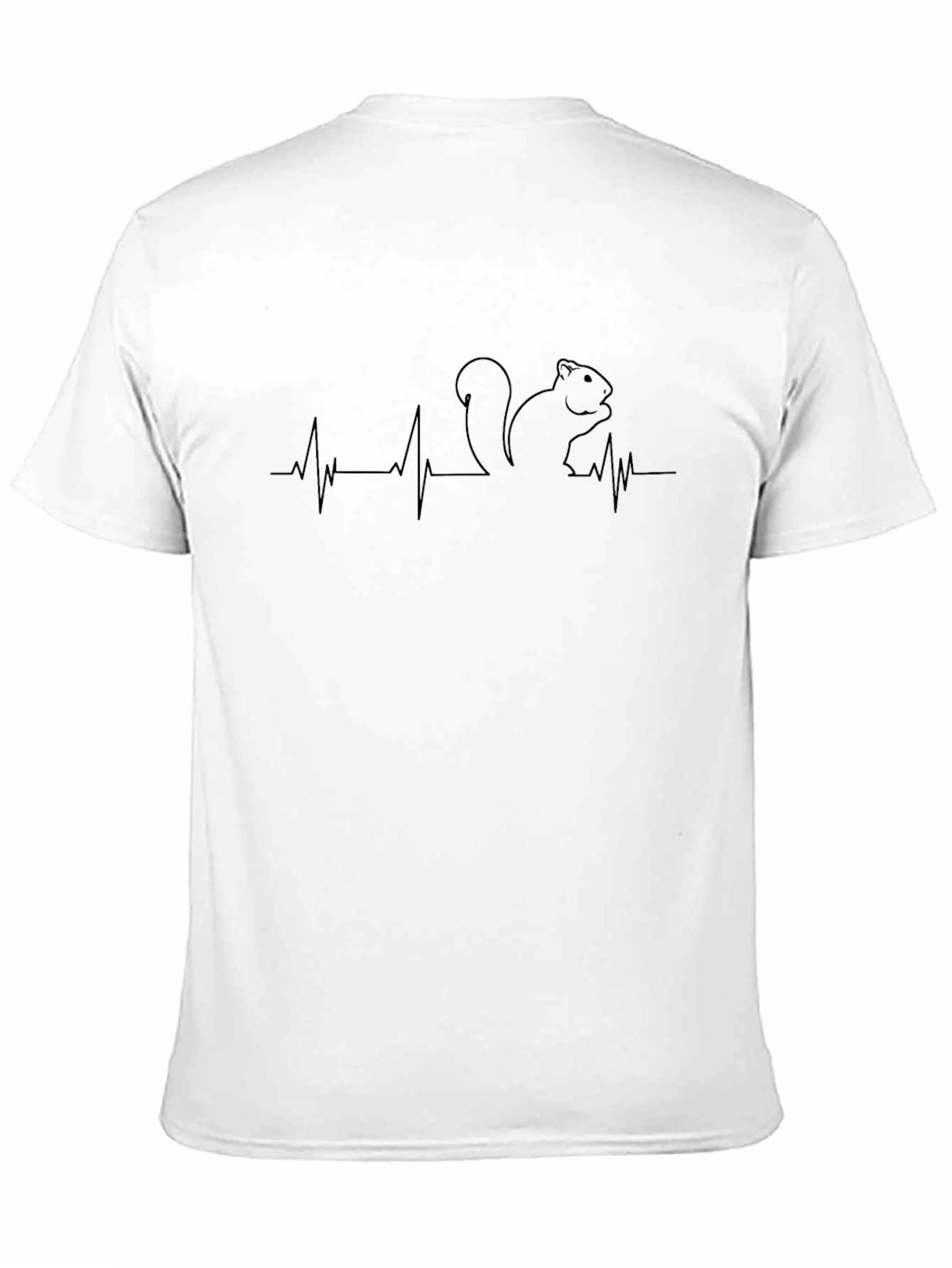 Squirrel Heartbeat Graphic Tee - Mens Black T-Shirt