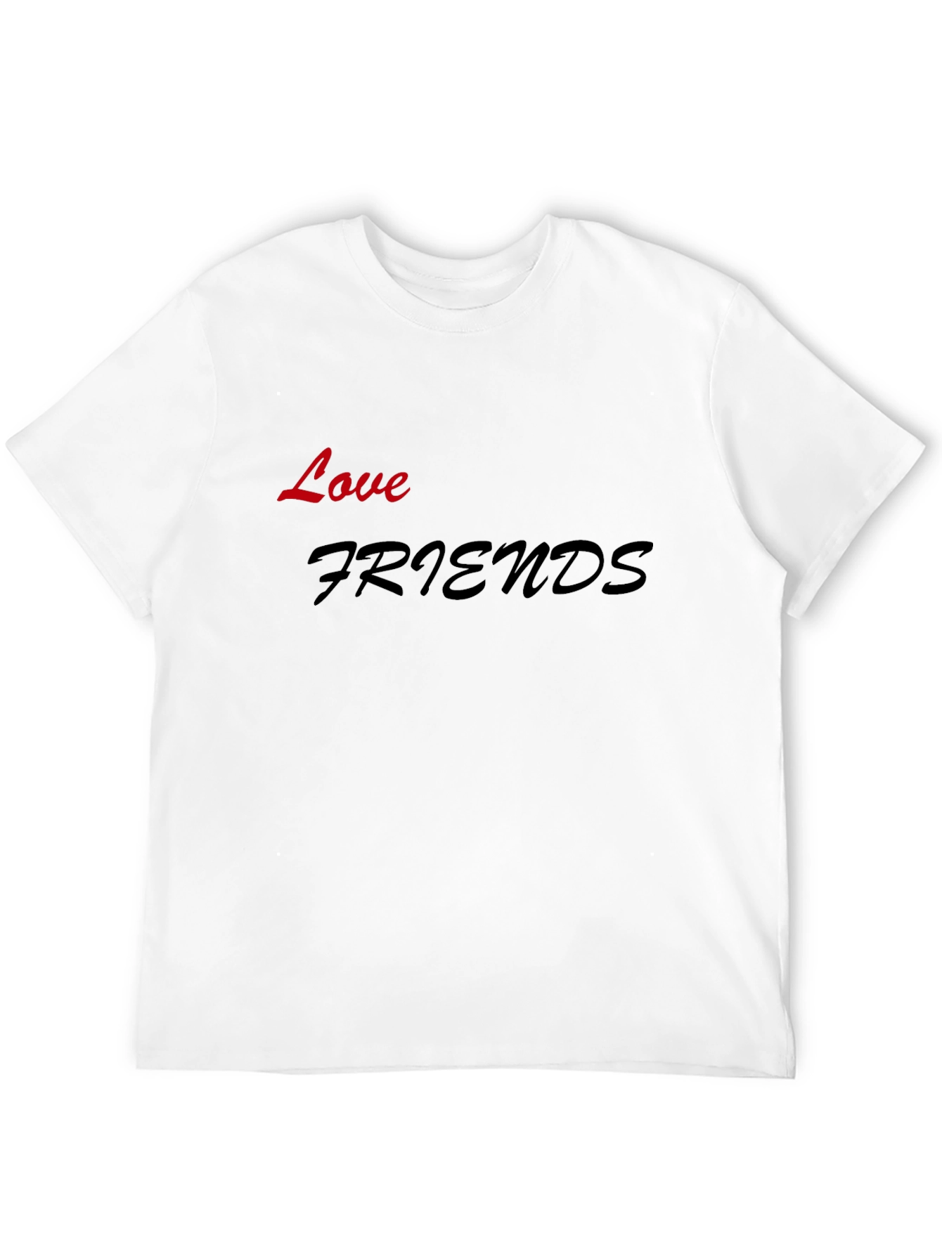Love Friends Graphic Black T-Shirt