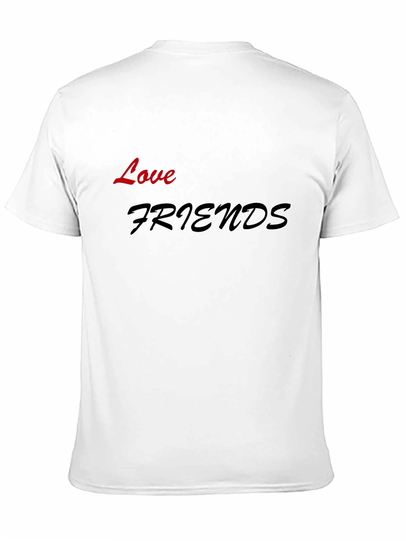 Love Friends Graphic Black T-Shirt