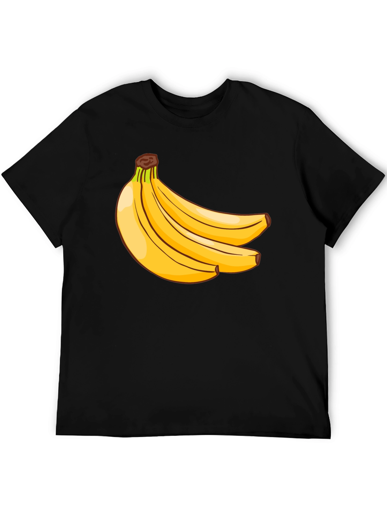 Banana Bunch Graphic Tee - Casual Black T-Shirt