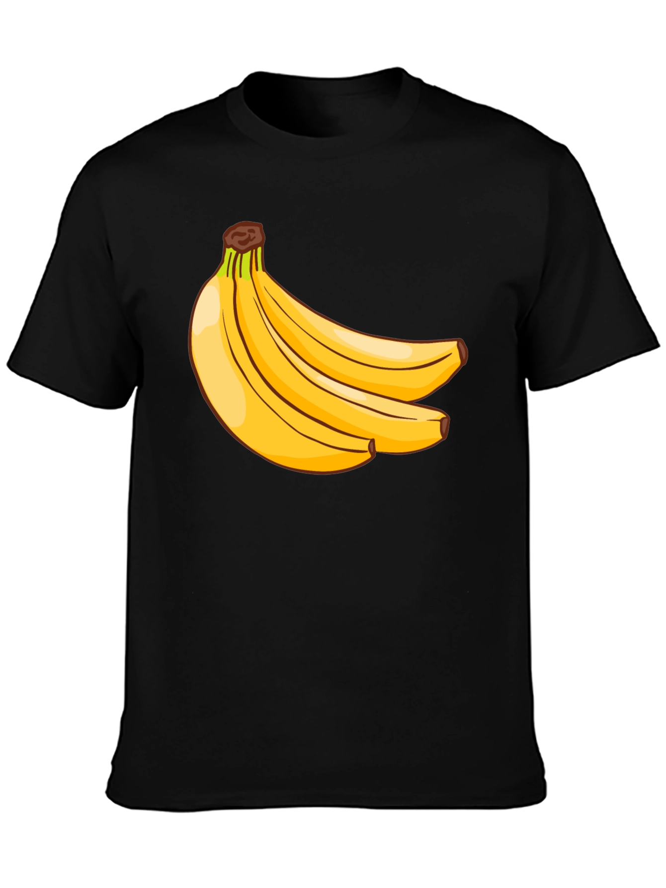 Banana Bunch Graphic Tee - Casual Black T-Shirt