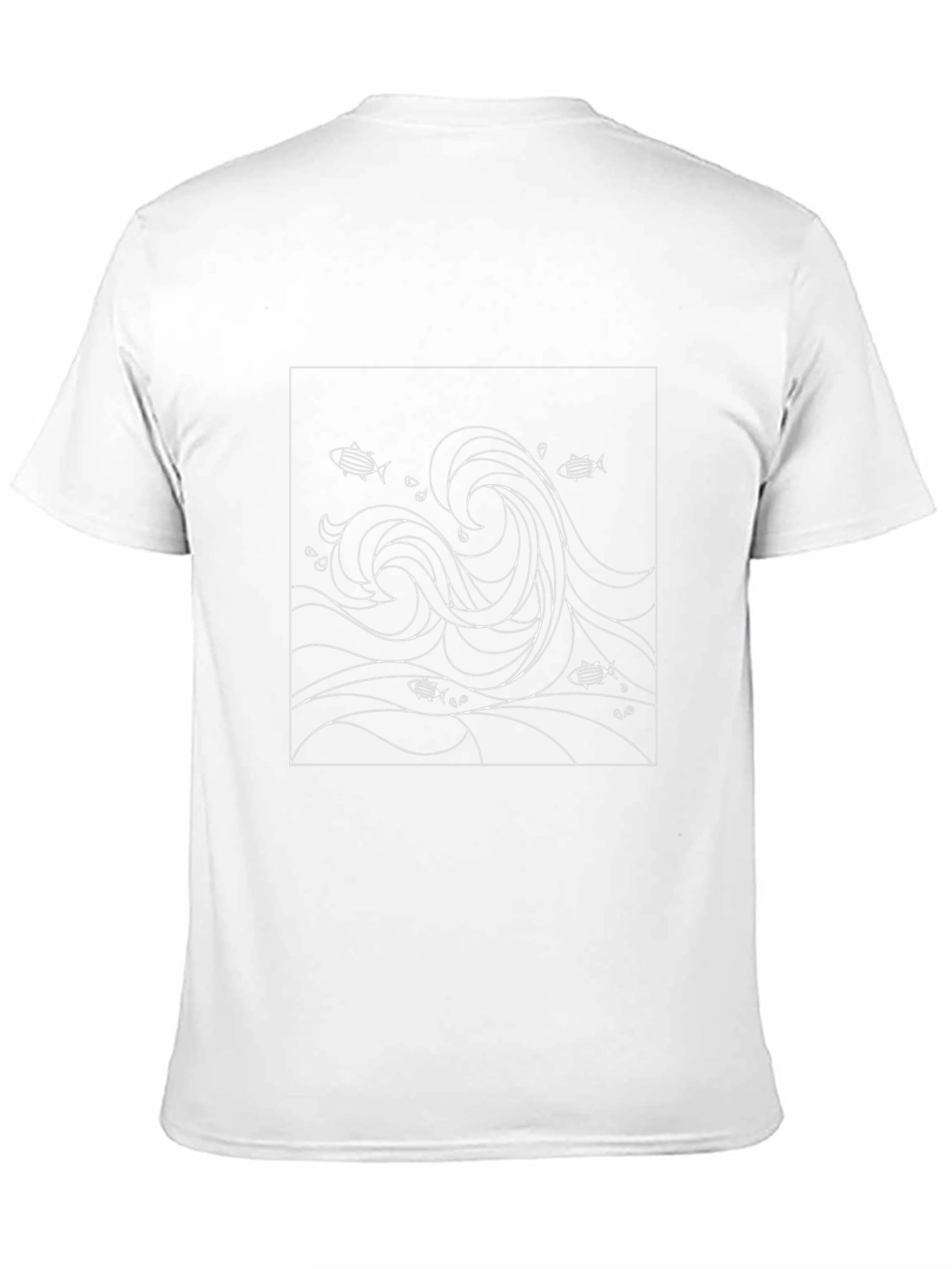 Ocean Wave Graphic Tee - Black Cotton Comfort