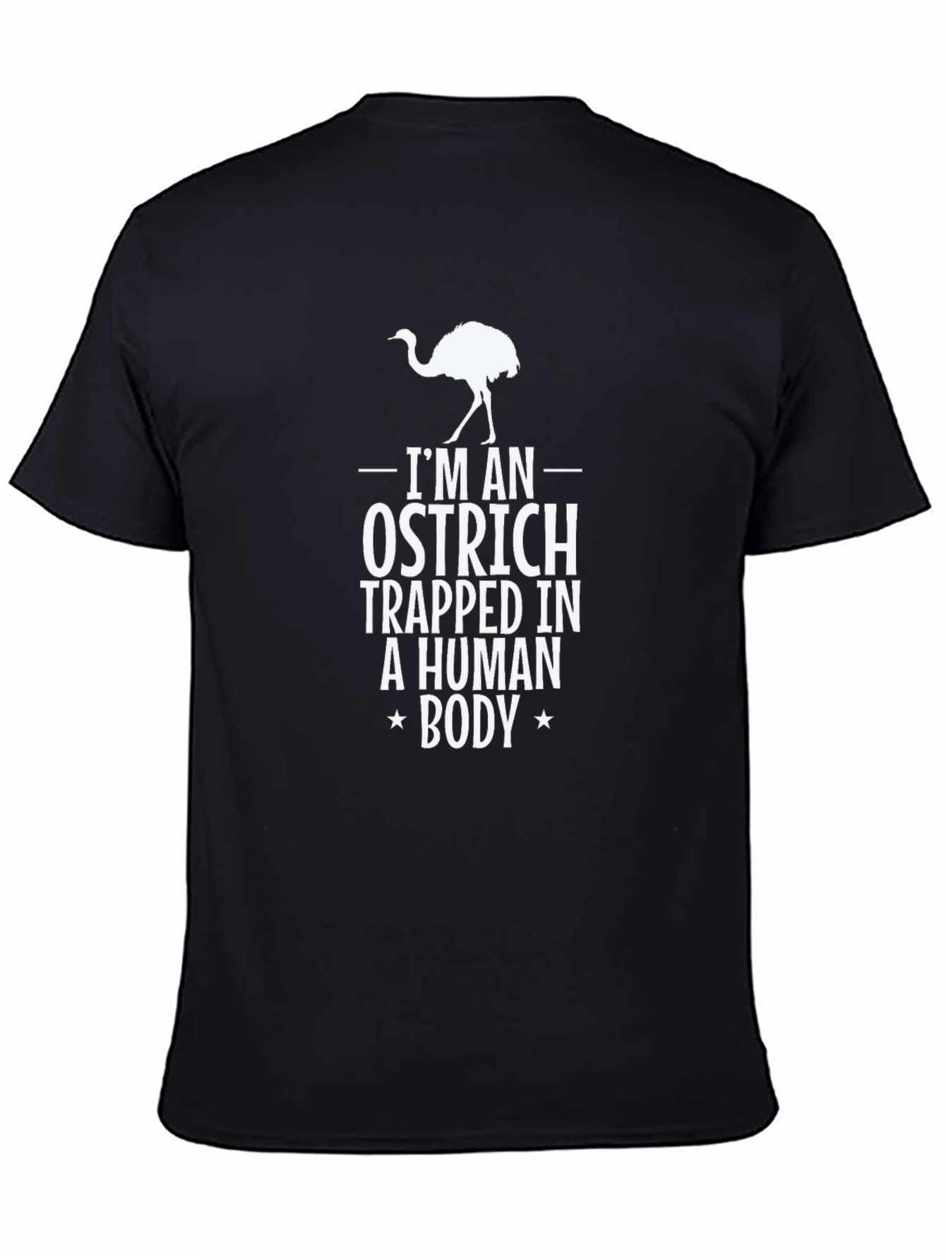 Ostrich Trapped In Human Body Graphic T-Shirt