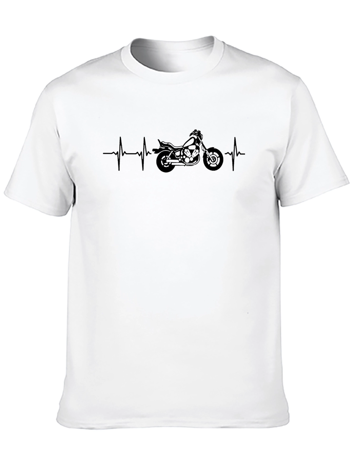 Motorcycle Heartbeat Graphic Tee - Ride On!
