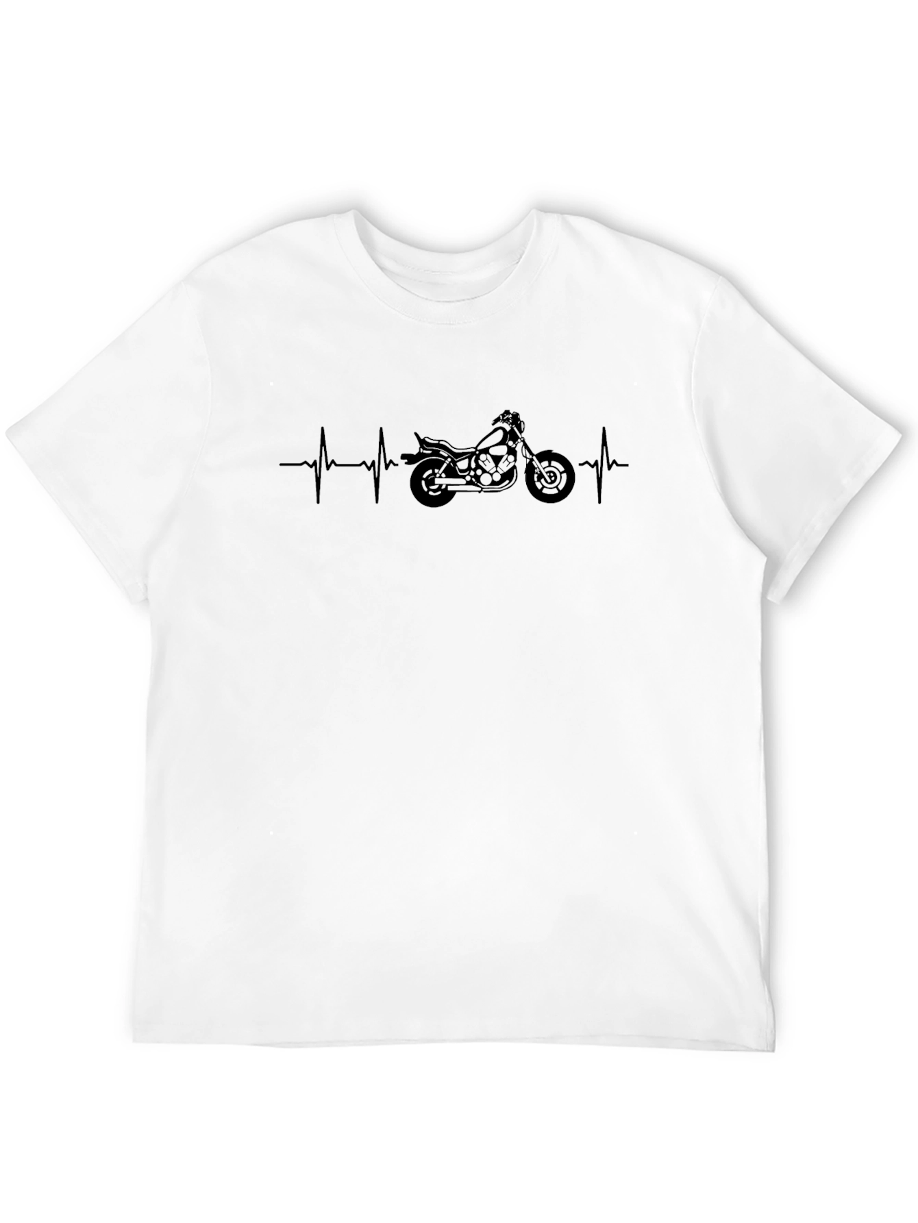 Motorcycle Heartbeat Graphic Tee - Ride On!