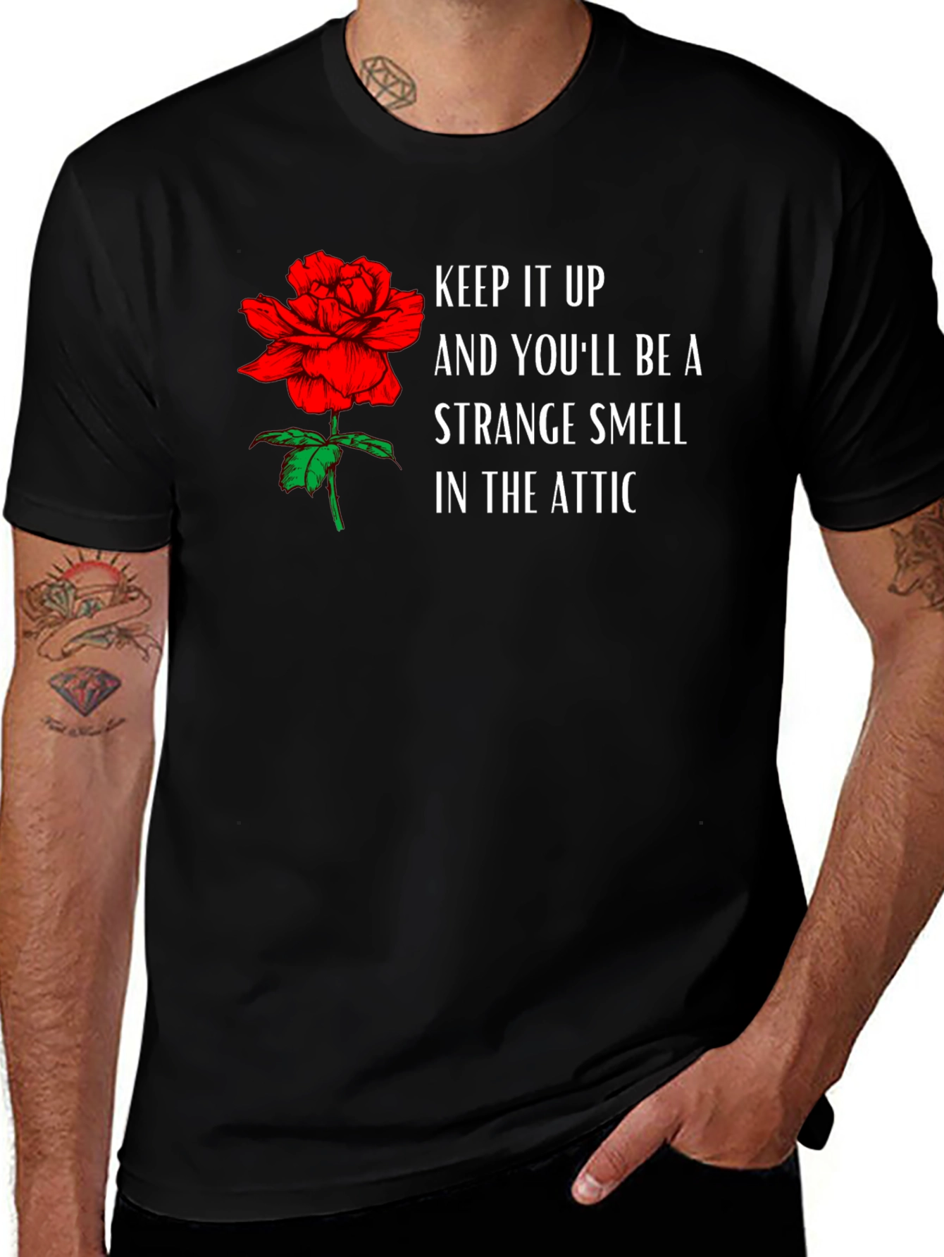 Strange Smell Attic Rose Graphic Tee
